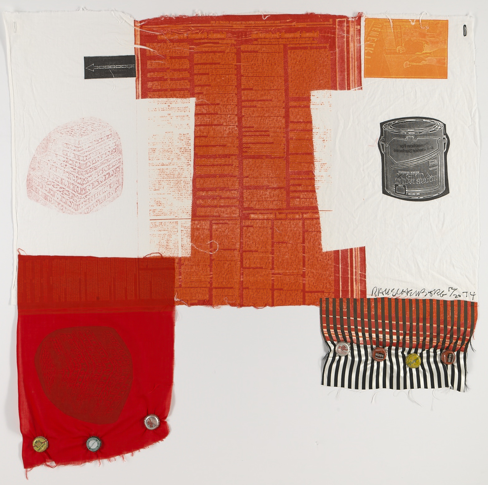 Robert Rauschenberg, Cat Paws (Airport Suite), 1974. From an edition of 20 Arabic and 20 Roman numerals, published by Graphicstudio, USF, Tampa, Florida. Photo: James Nelson