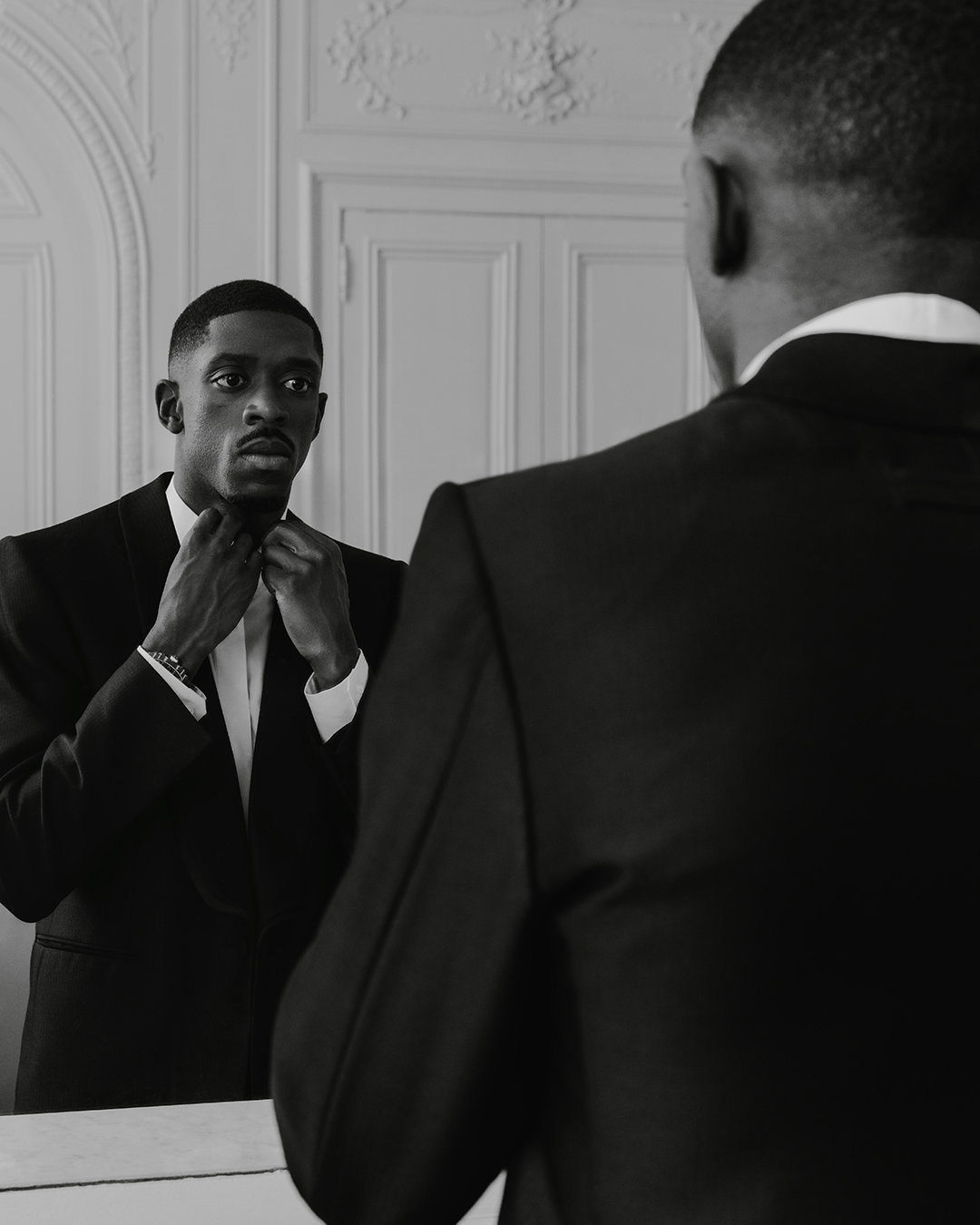 Ousmane Dembélé wearing Zegna for  the 69th Ballon d'Or ceremony.