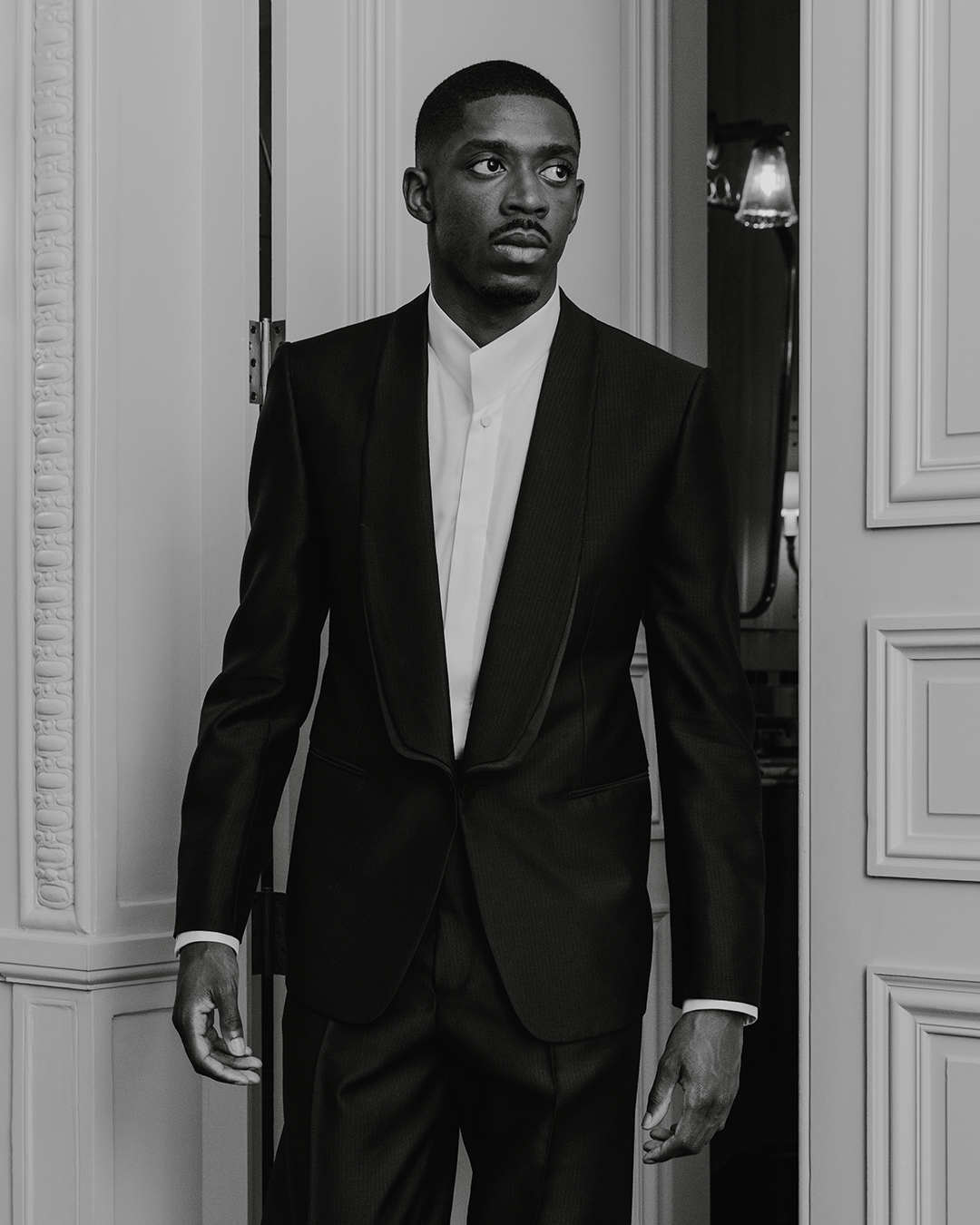 Ousmane Dembélé wearing Zegna for  the 69th Ballon d'Or ceremony.