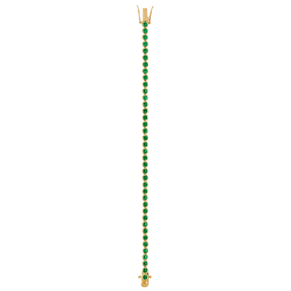 Dorsey James Bezel Crystal Emerald Rivière Bracelet
