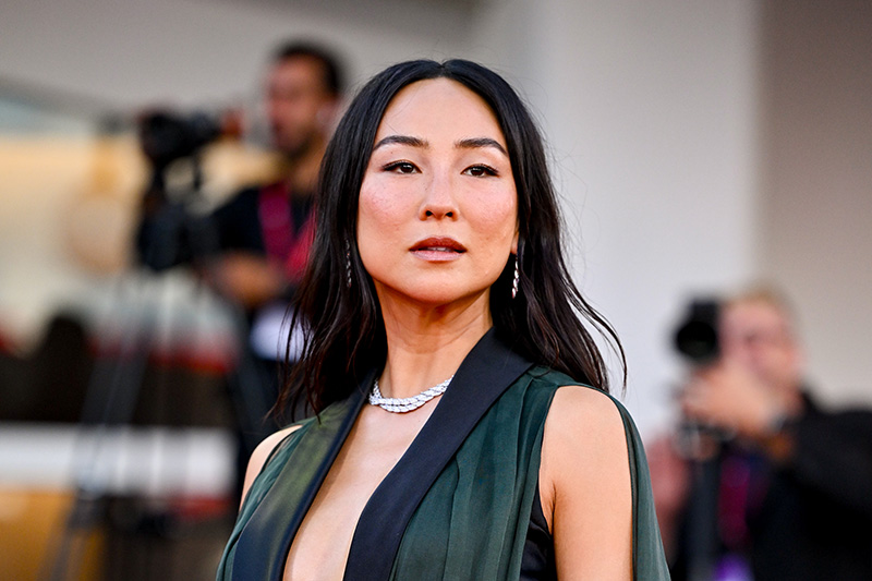 Greta Lee wears Jonathan Anderson-designed custom Dior at  the