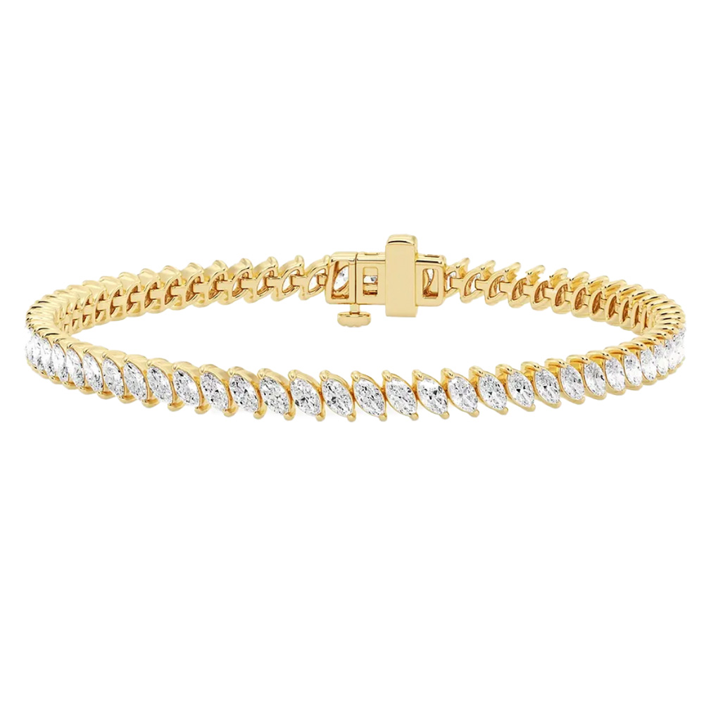 Grown Brilliance Diamond Diagonal Tennis Bracelet
