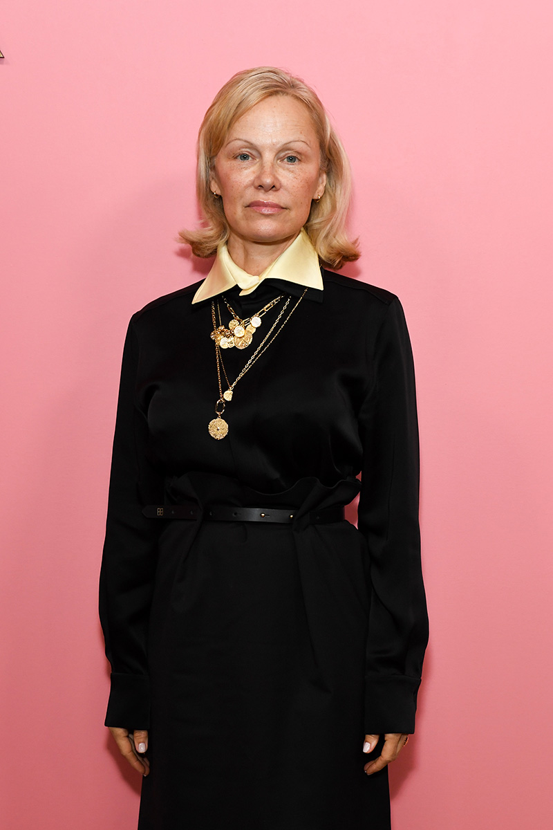 Pamela Anderson wears Pandora Talisman jewelry to the Pandora Talisman launch event on Sept. 8, 2025 in New York City.