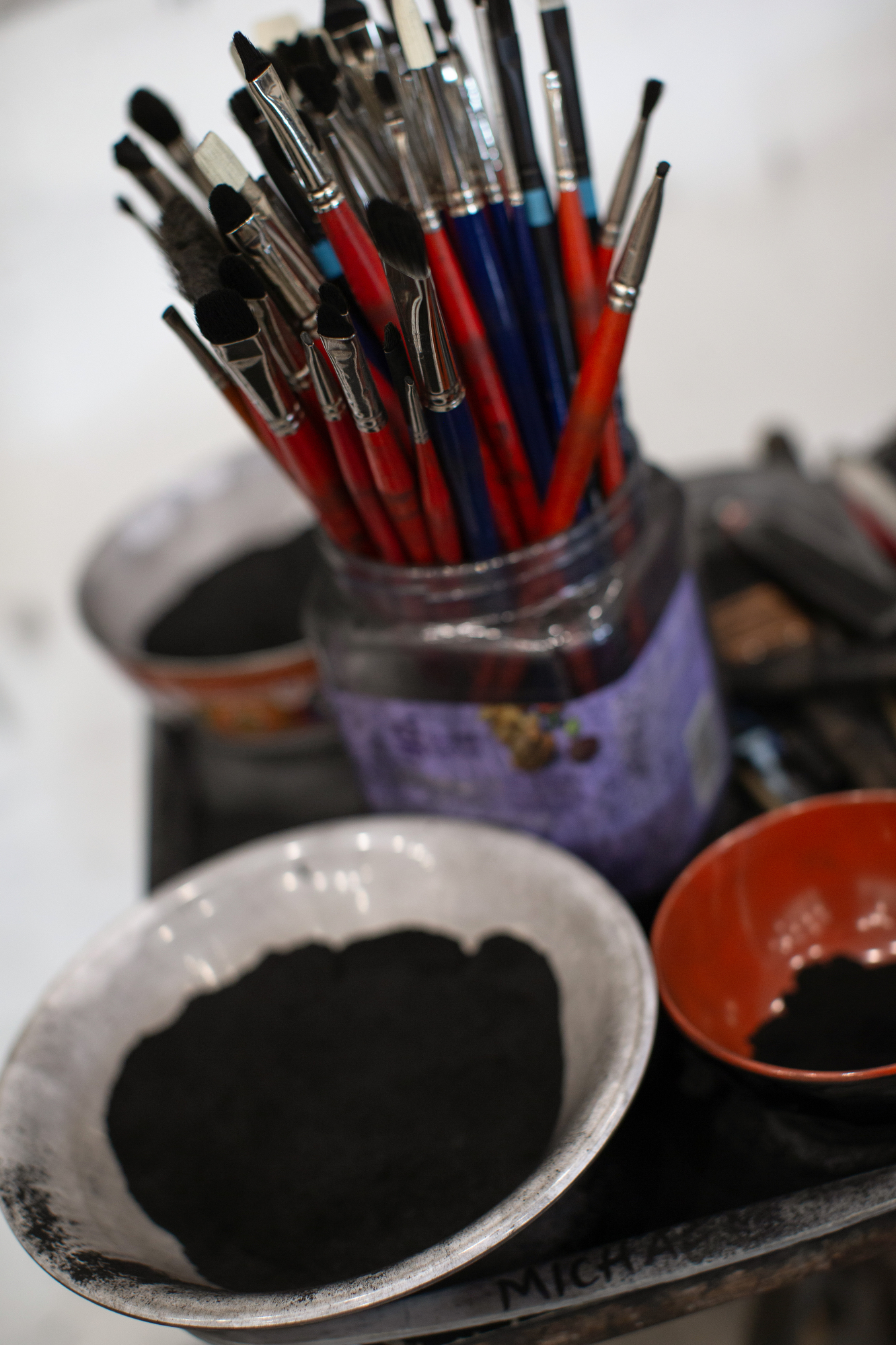 Inside Robert Longo's studio in New York.