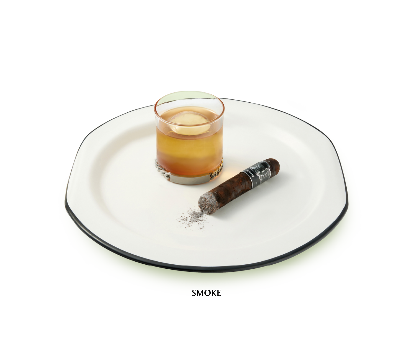 cigar dessert and tea pairing at Nudake Teahouse, Gentle Monster Seoul store.