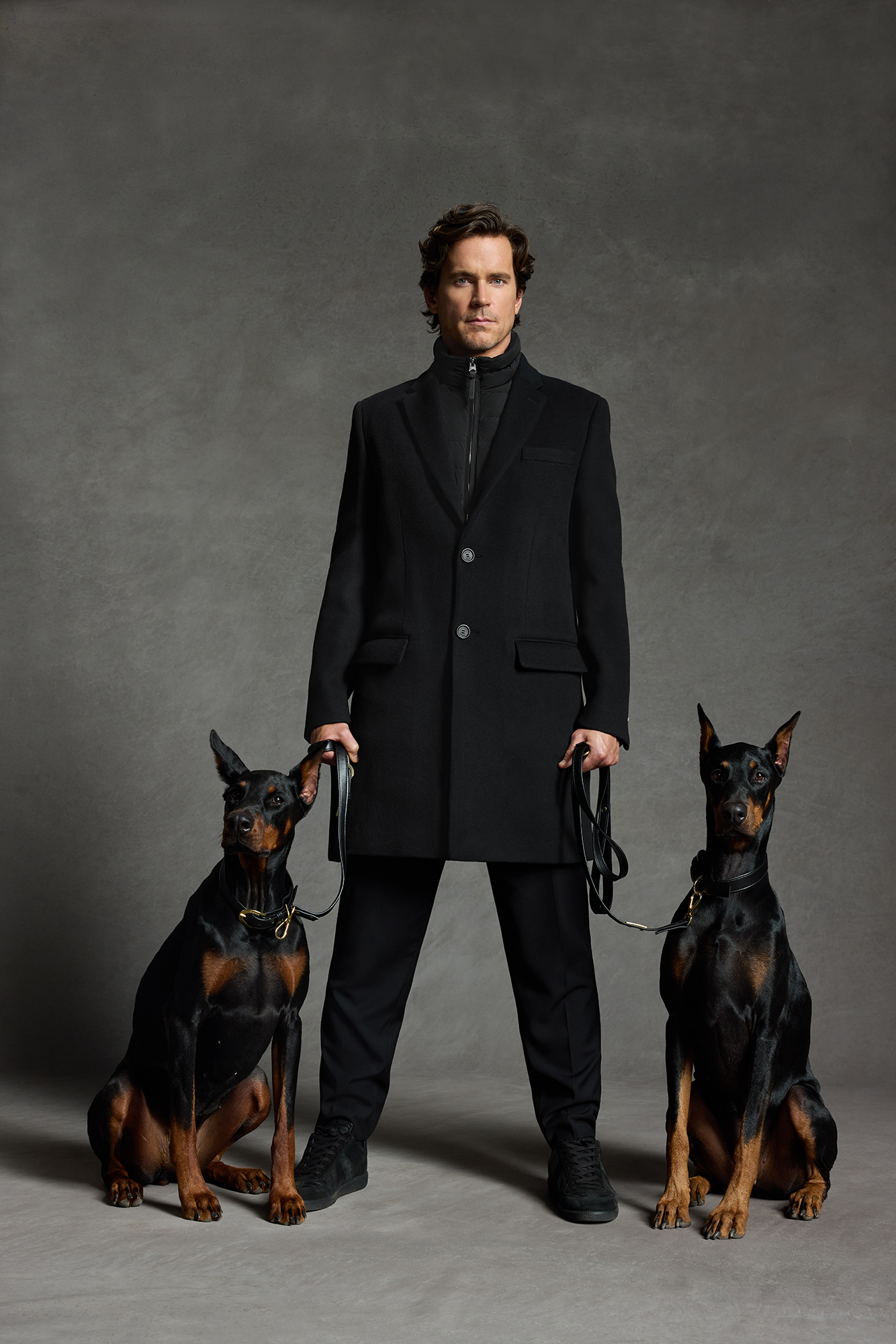 Matt Bomer in Mackage's Core 2025 campaign.