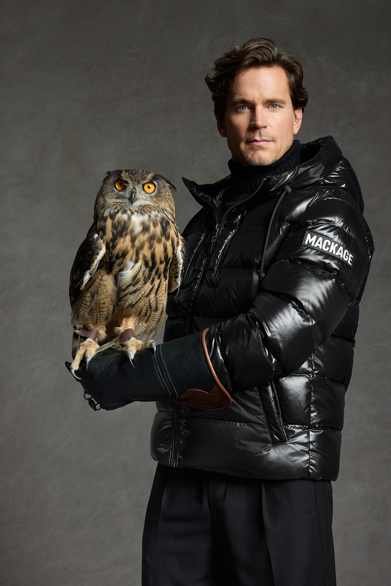 Matt Bomer in Mackage's Core 2025 campaign.