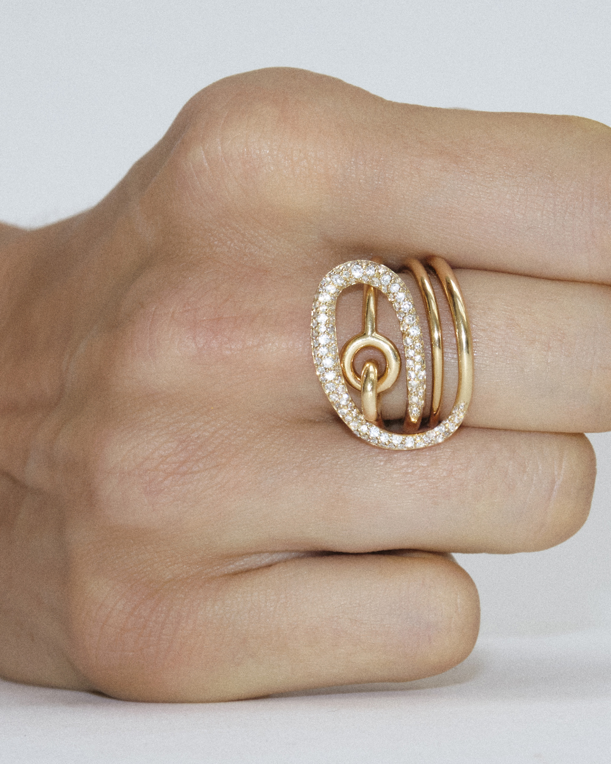 Petit Round Trip and Twin rings by Charlotte Chesnais.