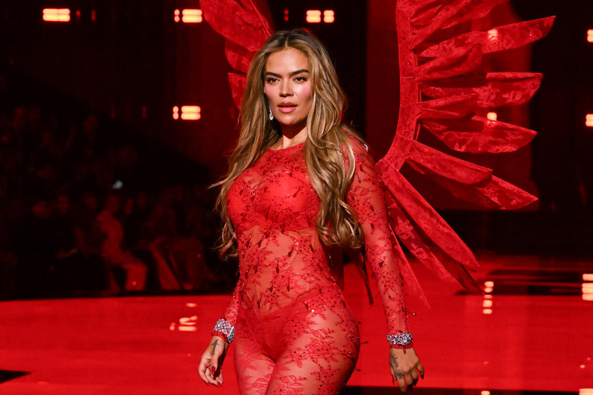Karol G at the 2025 Victoria’s Secret Fashion Show held at Steiner Studios on October 15, 2025 in New York, New York.