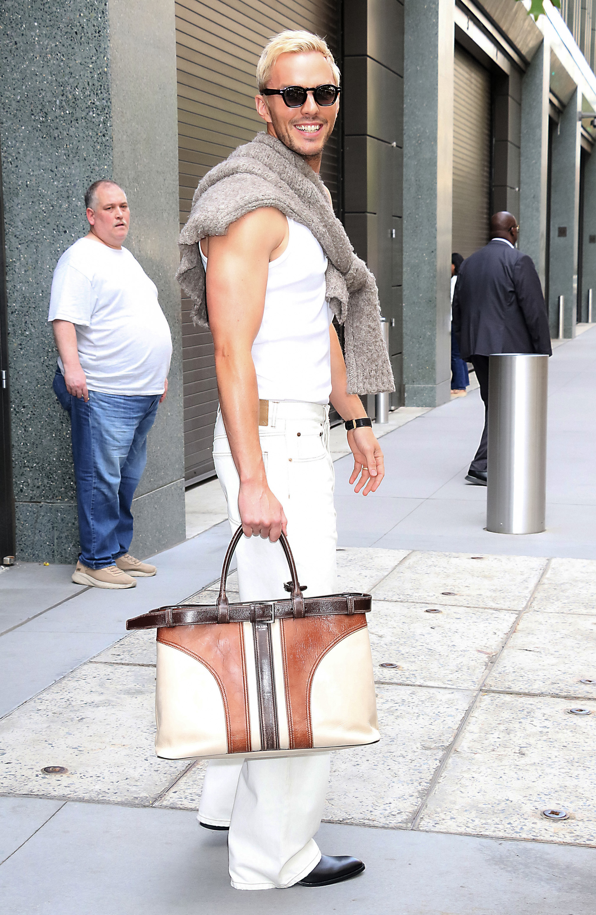 NEW YORK, NY - JUNE 30: Nicholas Hoult is seen outside ABC Studios on June 30, 2025 in New York City.  (Photo by MediaPunch/Bauer-Griffin/GC Images)