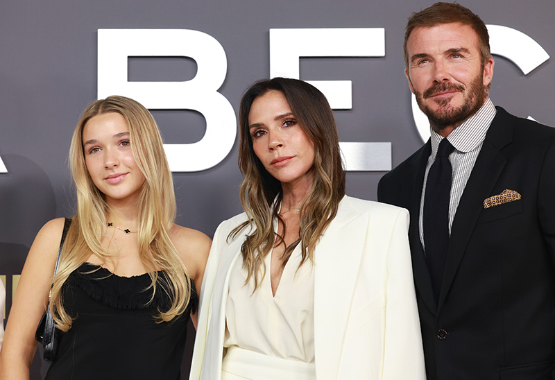 The Beckham family attends the