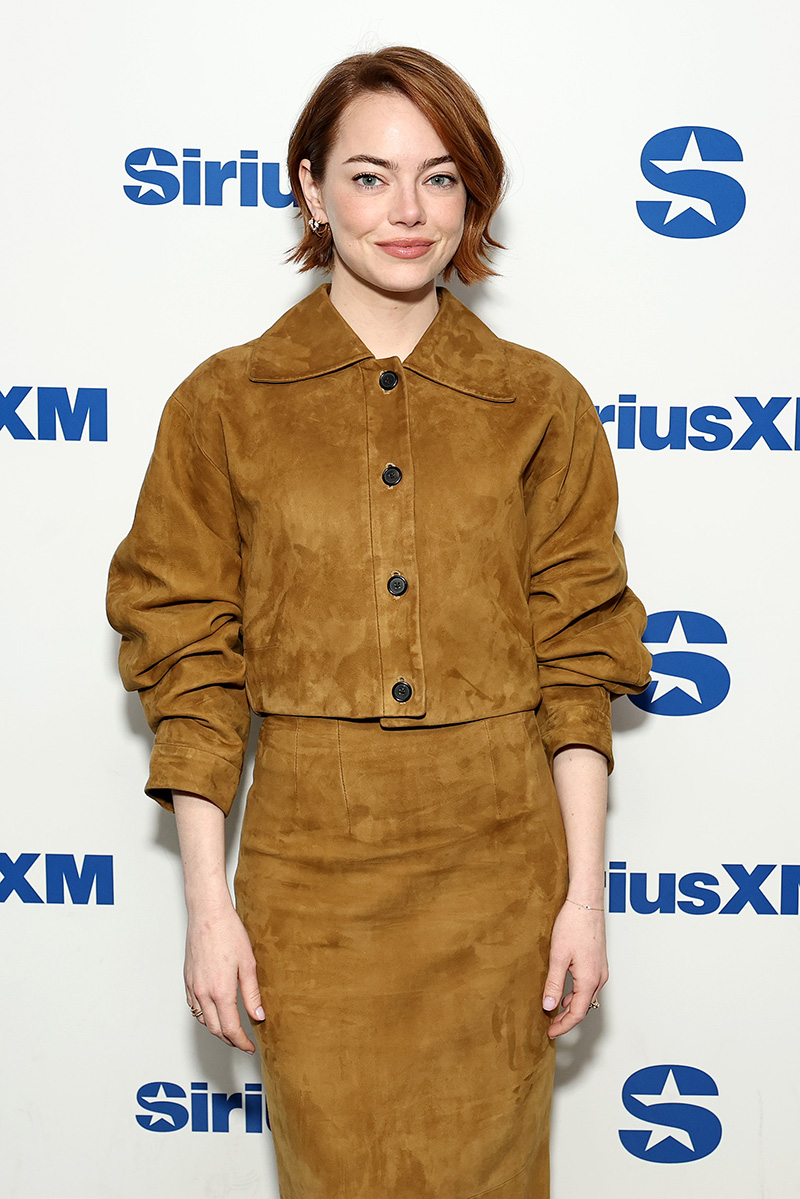 NEW YORK, NEW YORK - OCTOBER 20: Emma Stone attends SiriusXM's Town Hall with the cast of "Bugonia" hosted by Andy Cohen at SiriusXM Studios on October 20, 2025 in New York City. (Photo by Jamie McCarthy/Getty Images for SiriusXM)