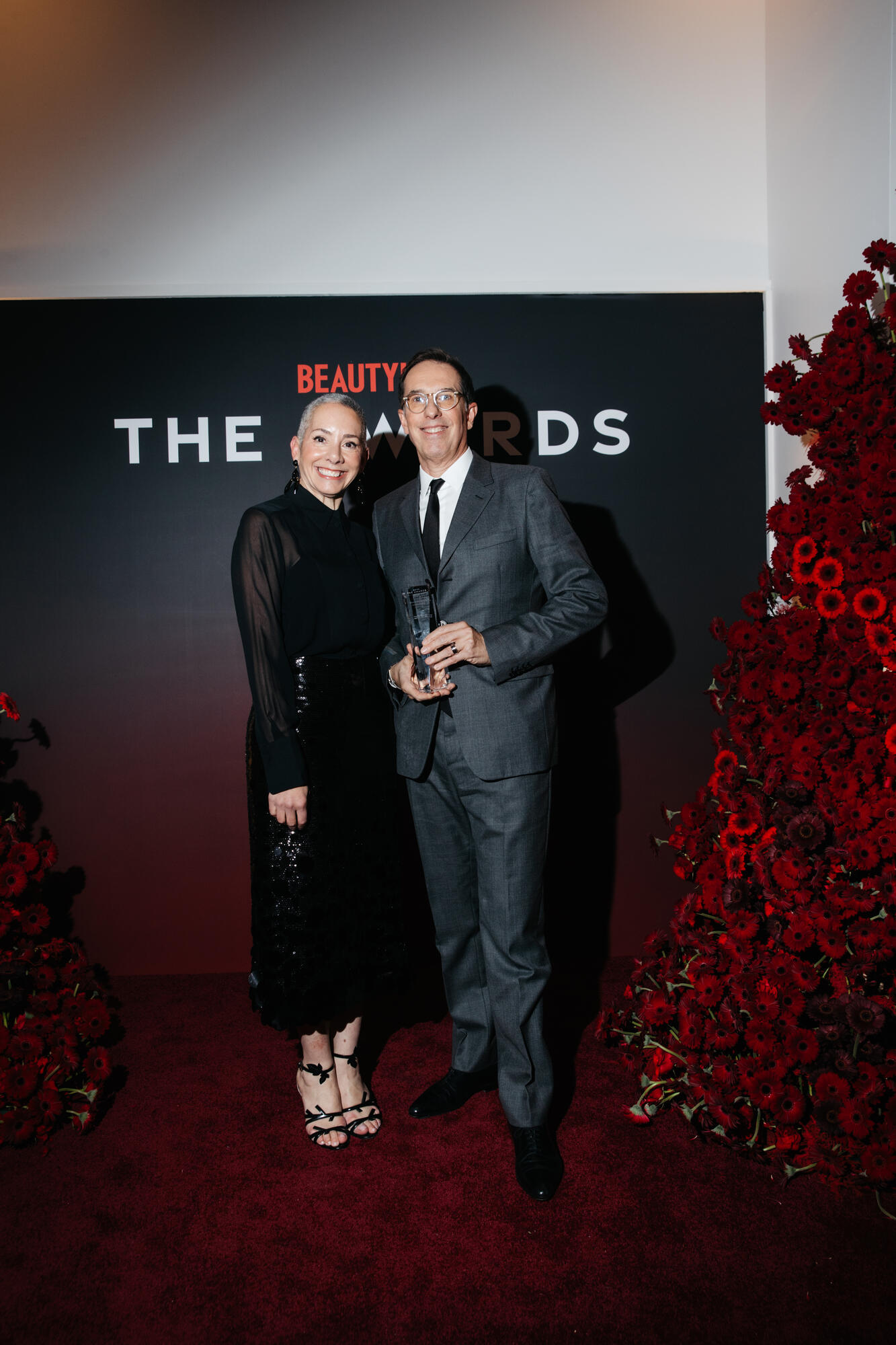 Jenny B. Fine and Nicolas Hieronimus at the 2025 Beauty Inc. Awards held at Lavan Midtown on November 18, 2025 in New York, New York.