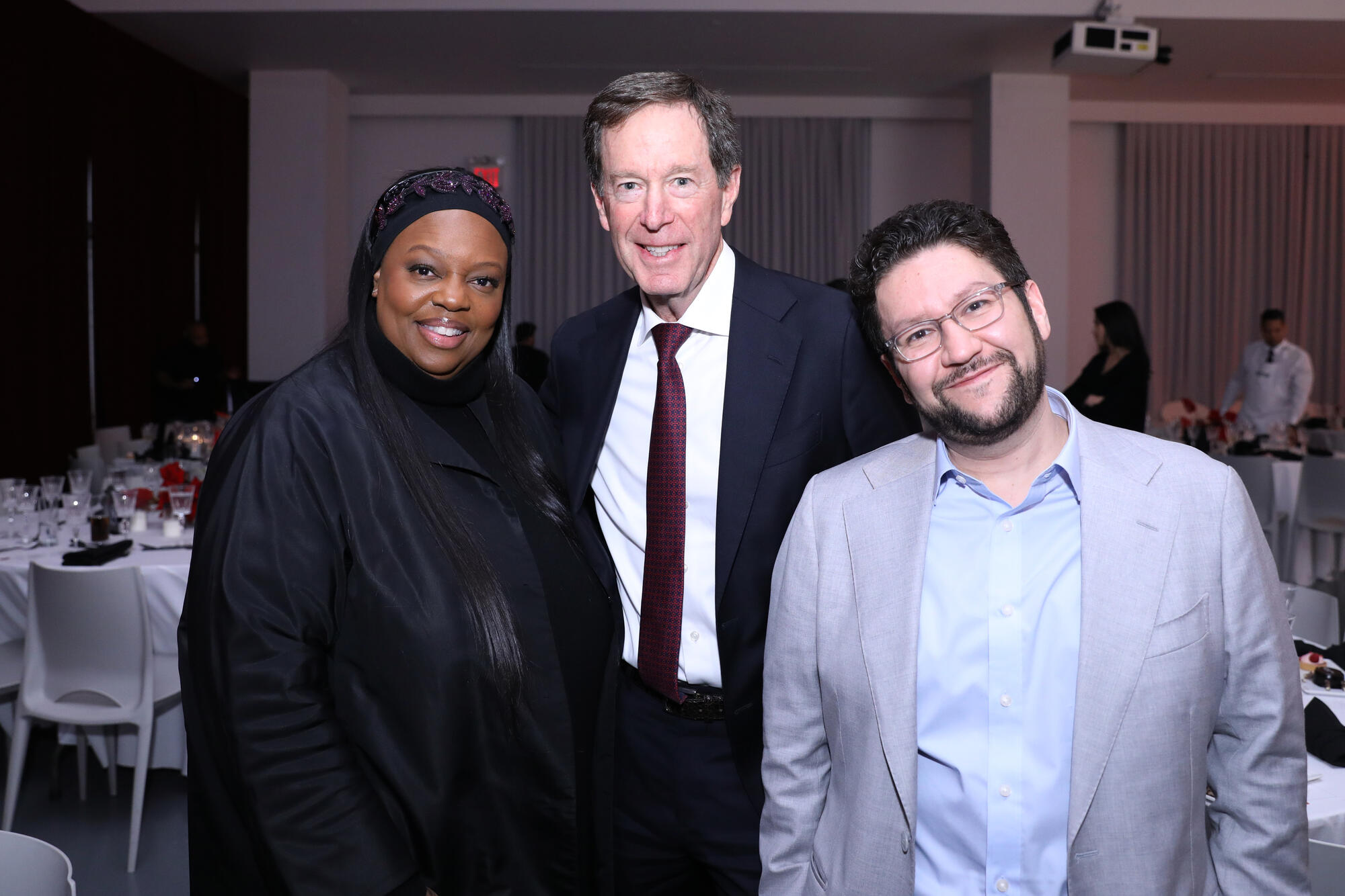 Pat McGrath and Scott Friedman and Mehdi Mehdi at the 2025 Beauty Inc. Awards held at Lavan Midtown on November 18, 2025 in New York, New York.