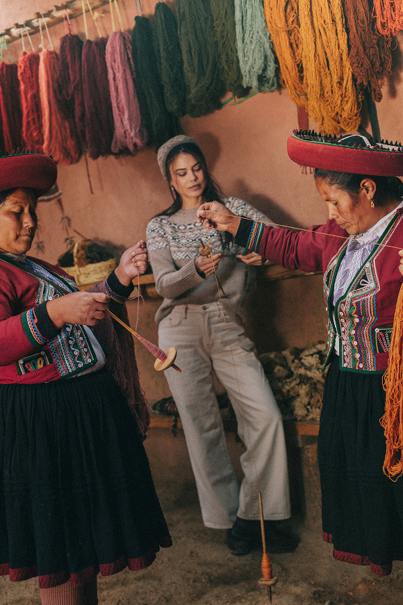 Nathalie Kelley wearing Paka's Heritage Collection for its short film 'Yachapa.'