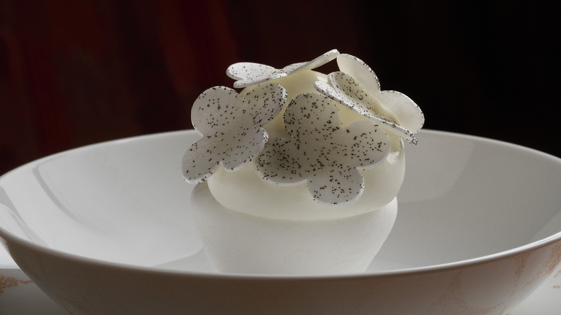 A rice ice cream from the JP at Louis Vuitton restaurant at LV The Place in Seoul