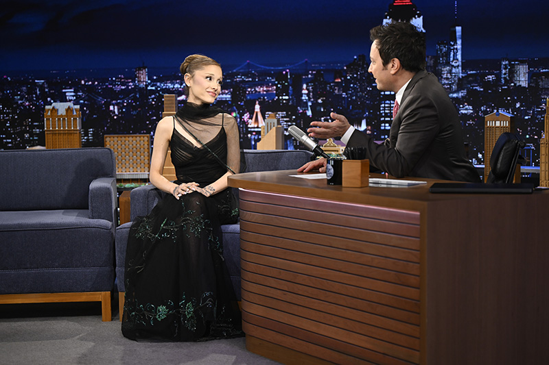 Ariana Grande wears a dress from the 1930s sourced from Amarcord Vintage Fashion on