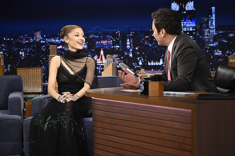 Ariana Grande wears a dress from the 1930s sourced from Amarcord Vintage Fashion on