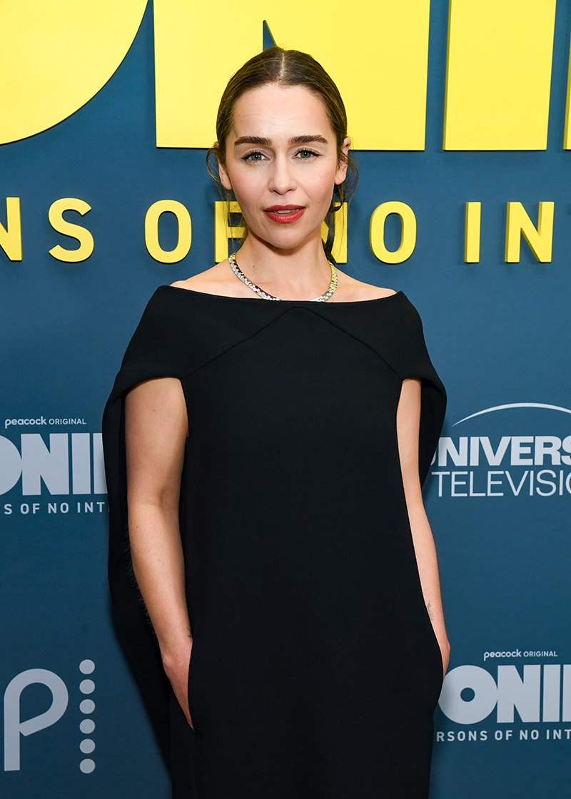 Emilia Clarke wears The Row at Peacock’s “Ponies” premiere on Jan. 14 in New York City.