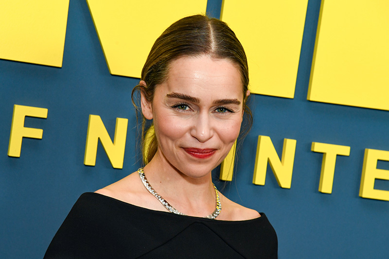 Emilia Clarke wears The Row at Peacock’s “Ponies” premiere on Jan. 14 in New York City.