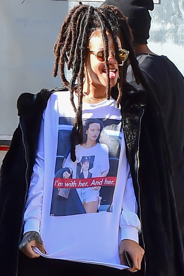 Singer Rihanna arrived on