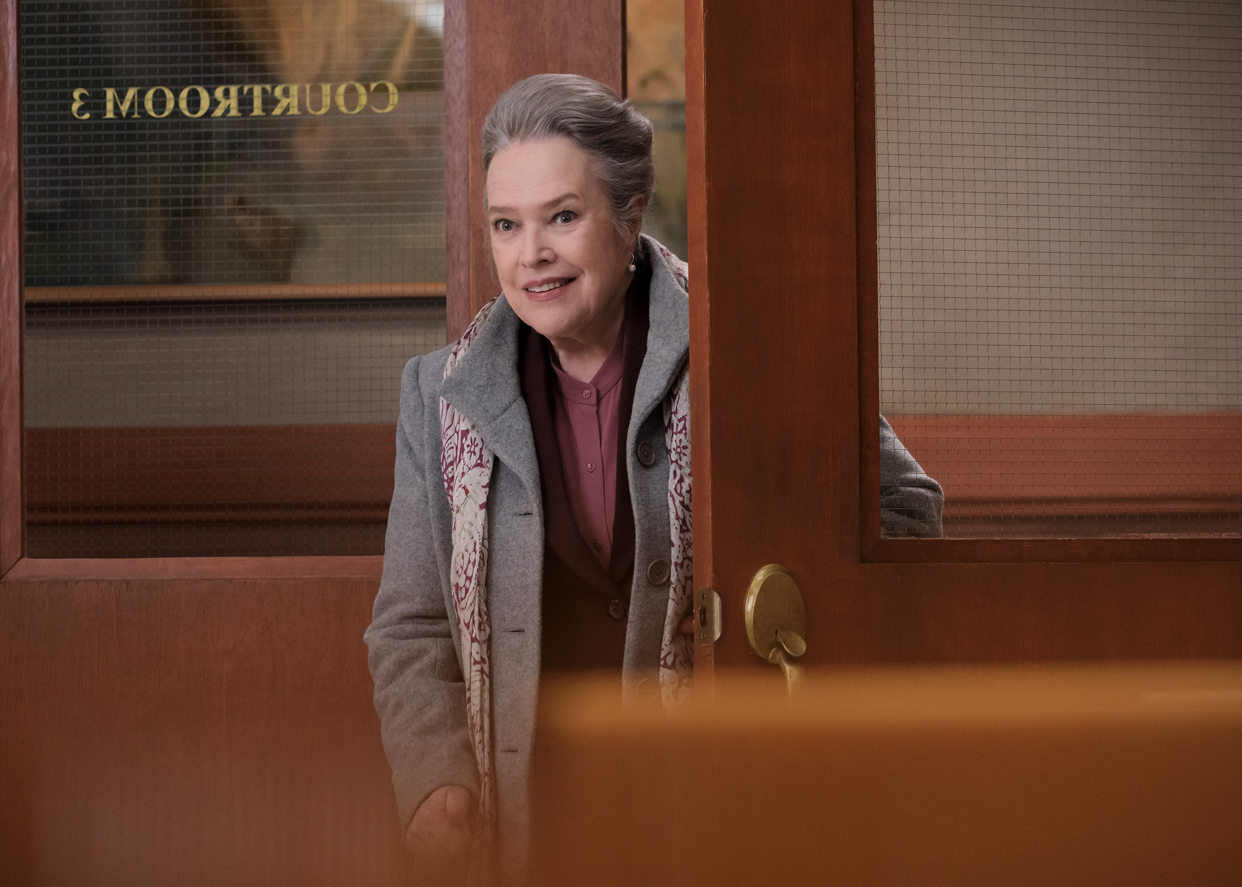 Kathy Bates stars as the brilliant septuagenarian Madeline Matlock in the new drama series, MATLOCK, inspired by the classic television series of the same name. Madeline achieved success in her younger years and decides to rejoin the work force at a prestigious law firm, where she uses her unassuming demeanor and wily tactics to win cases and expose corruption from within. MATLOCK premieres next season on the CBS Television Network and will be available to stream live and on demand on Paramount+. Pictured (L-R): Kathy Bates as Matty Matlock. Photo: Brooke Palmer/CBS ©2023 CBS Broadcasting, Inc. All Rights Reserved.