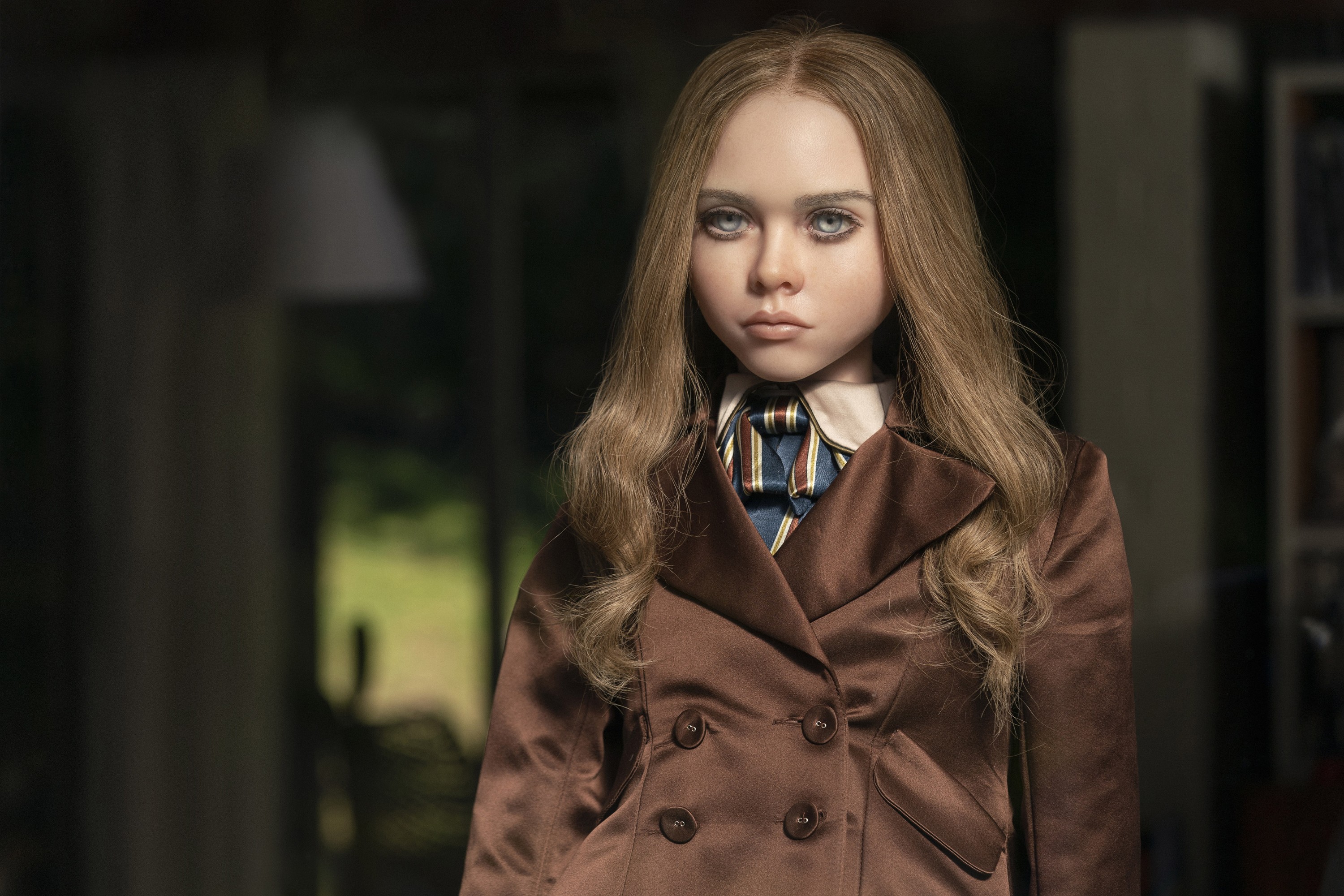 M3GAN, (aka MEGAN), Amie Donald as M3gan (voice: Jenna Davis), 2023. ph: Geoffrey Short / © Universal Pictures / Courtesy Everett Collection