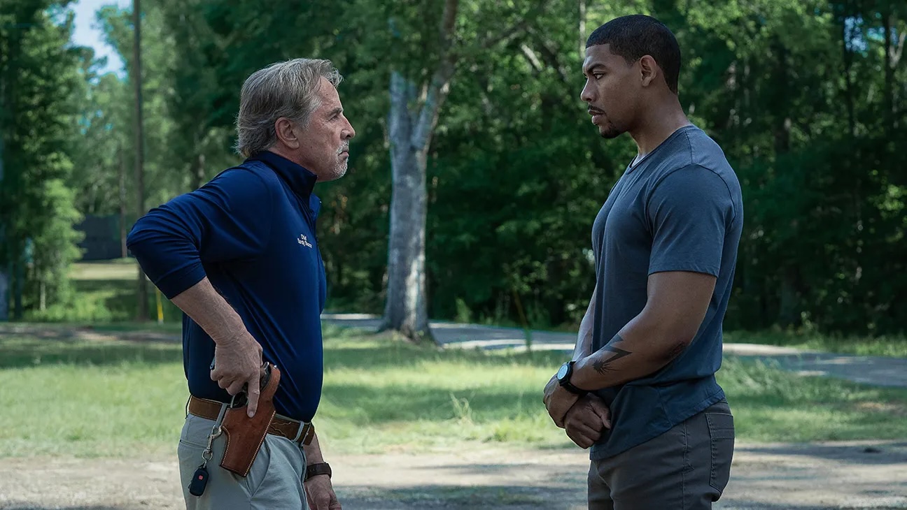 Don Johnson, left, and Aaron Pierre in Jeremy Saulnier's 'Rebel Ridge'