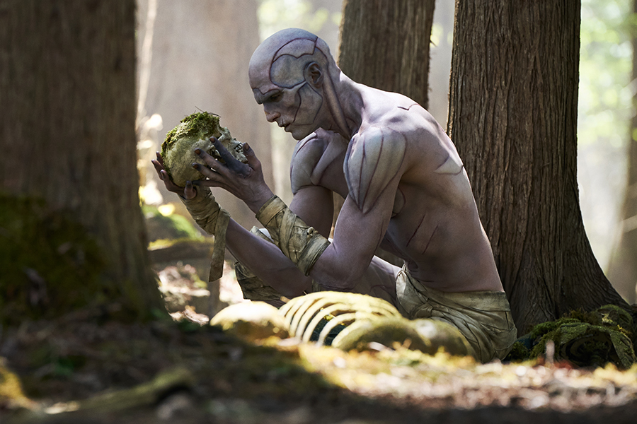 FRANKENSTEIN. Jacob Elordi as The Creature in Frankenstein. Cr. Ken Woroner/Netflix © 2025.