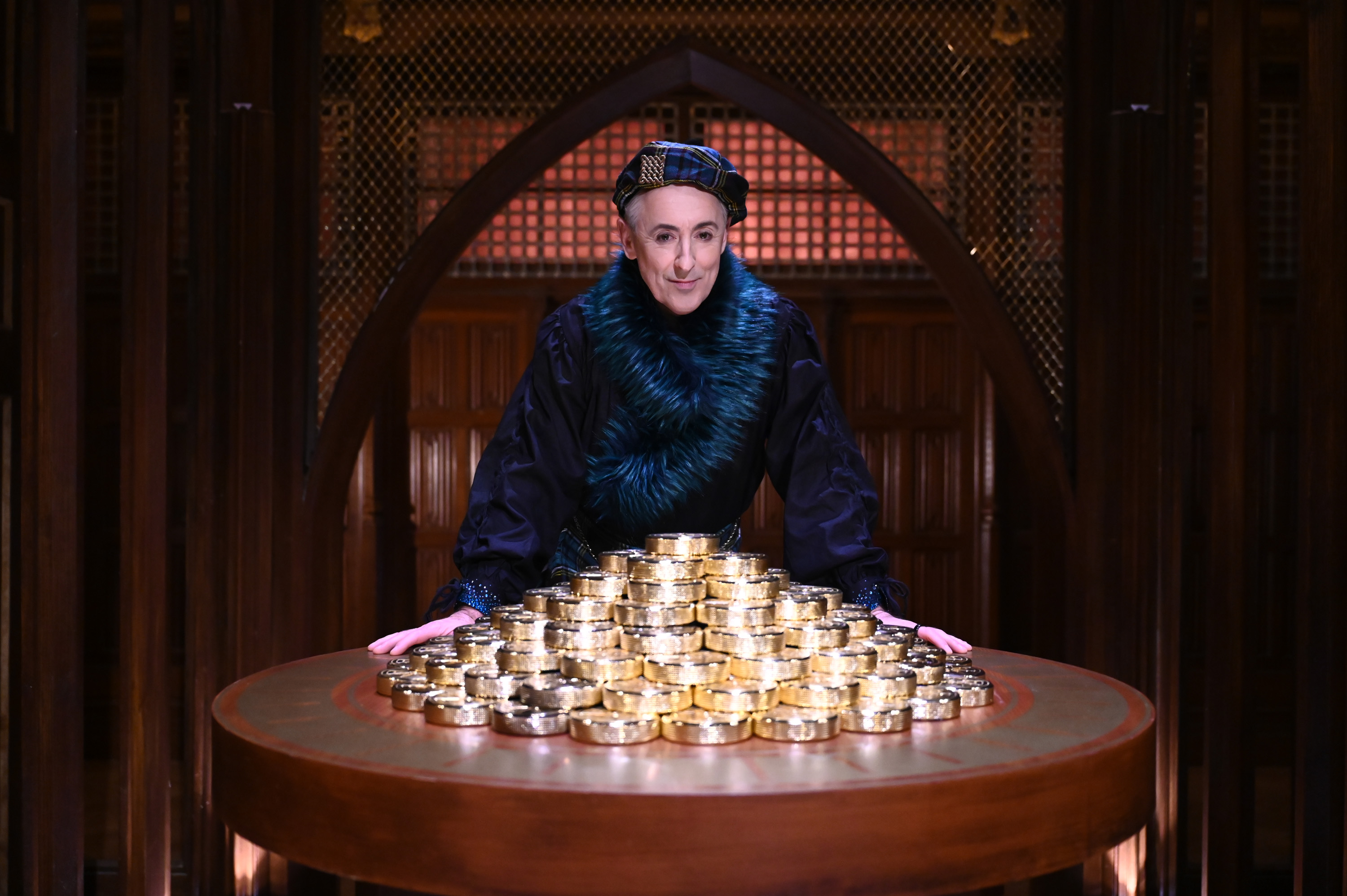 THE TRAITORS -- Episode 301 -- Pictured: Alan Cumming -- (Photo by: Euan Cherry/Peacock)