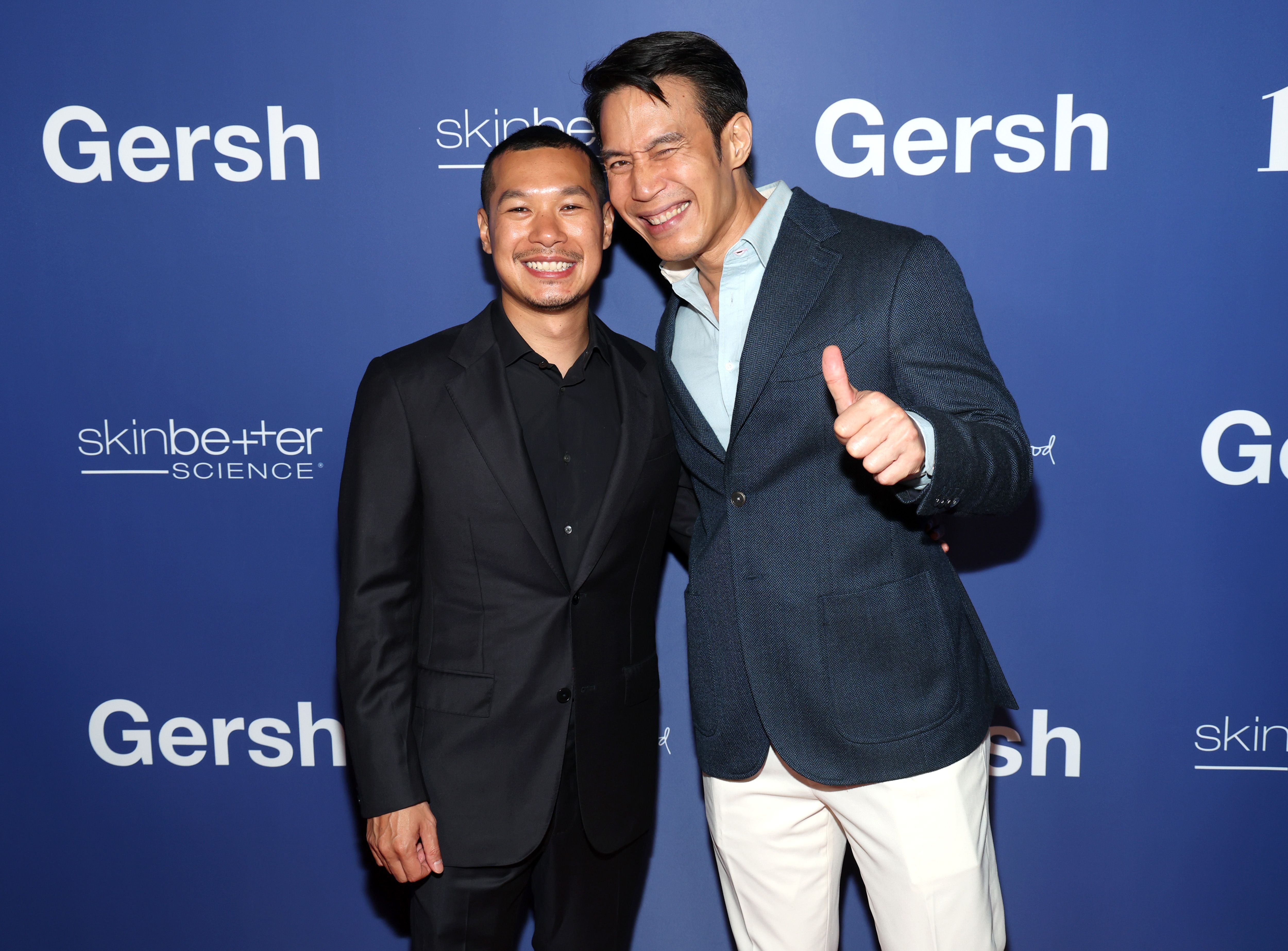 WEST HOLLYWOOD, CALIFORNIA - SEPTEMBER 11: (L-R) Tayme Thapthimthong and Dom Hetrakul attend the Gersh 2025 Emmy Party, with Skinbetter Science, at 1 Hotel West Hollywood on September 11, 2025 in West Hollywood, California. (Photo by Phillip Faraone/Getty Images for Gersh)