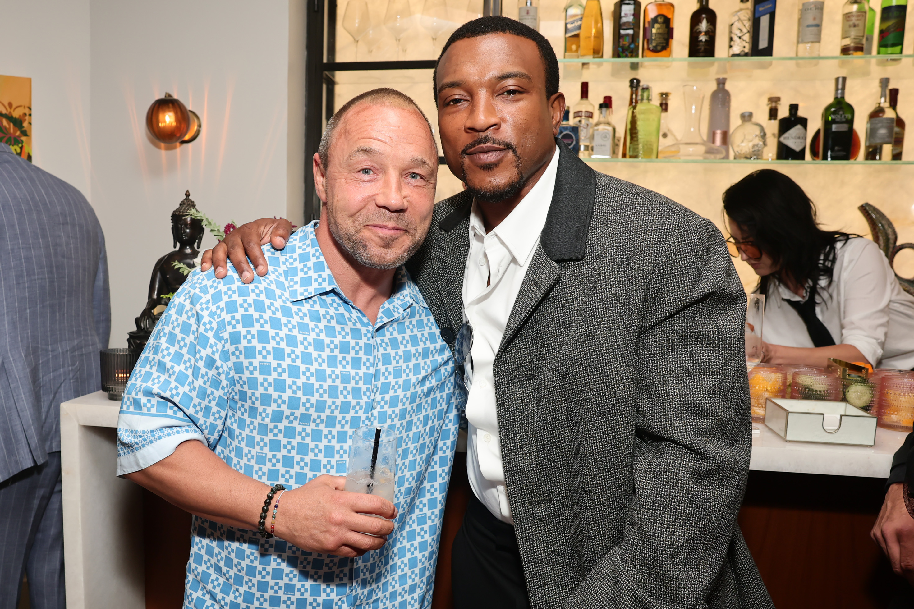 STUDIO CITY, CALIFORNIA - SEPTEMBER 12: (L-R) Stephen Graham and Ashley Walters attend Netflix's 2025 Emmy's Toast at Private Residence on September 12, 2025 in Studio City, California. (Photo by Emma McIntyre/Getty Images for Netflix)