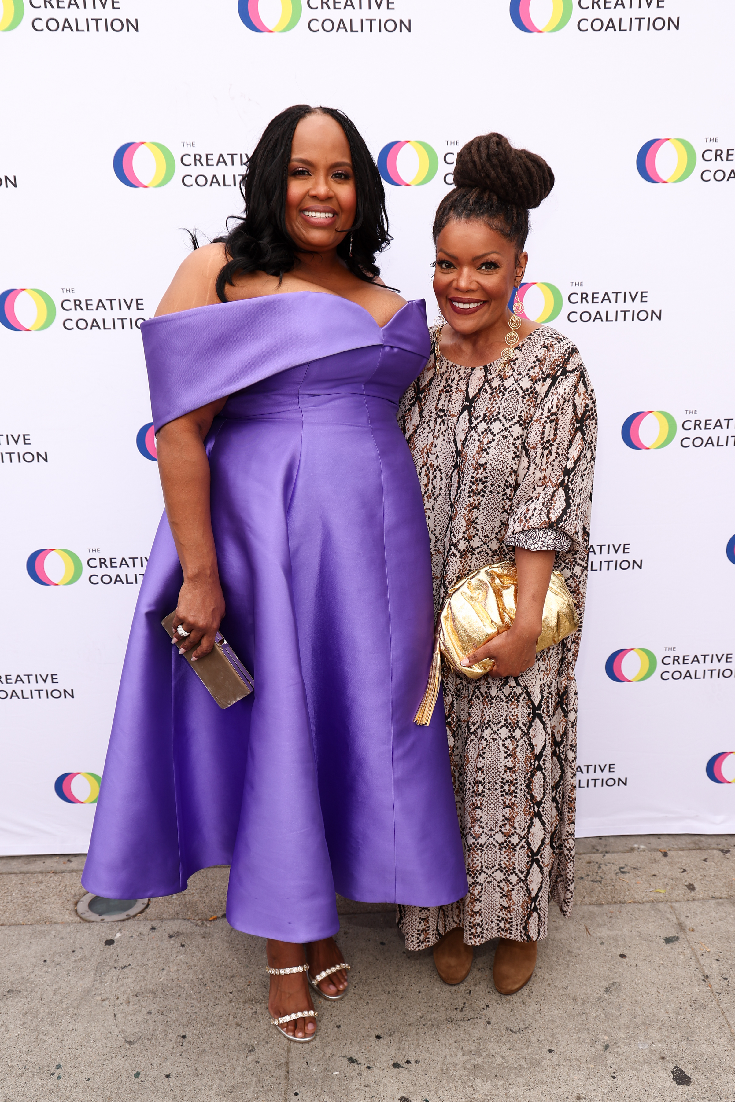 Natasha Rothwell, Yvette Nicole Brown at The Creative Coalition 11th Annual Humanitarian Awards at Craig's on September 13, 2025 in Los Angeles, California. (Photo by Tommaso Boddi/Variety via Getty Images)