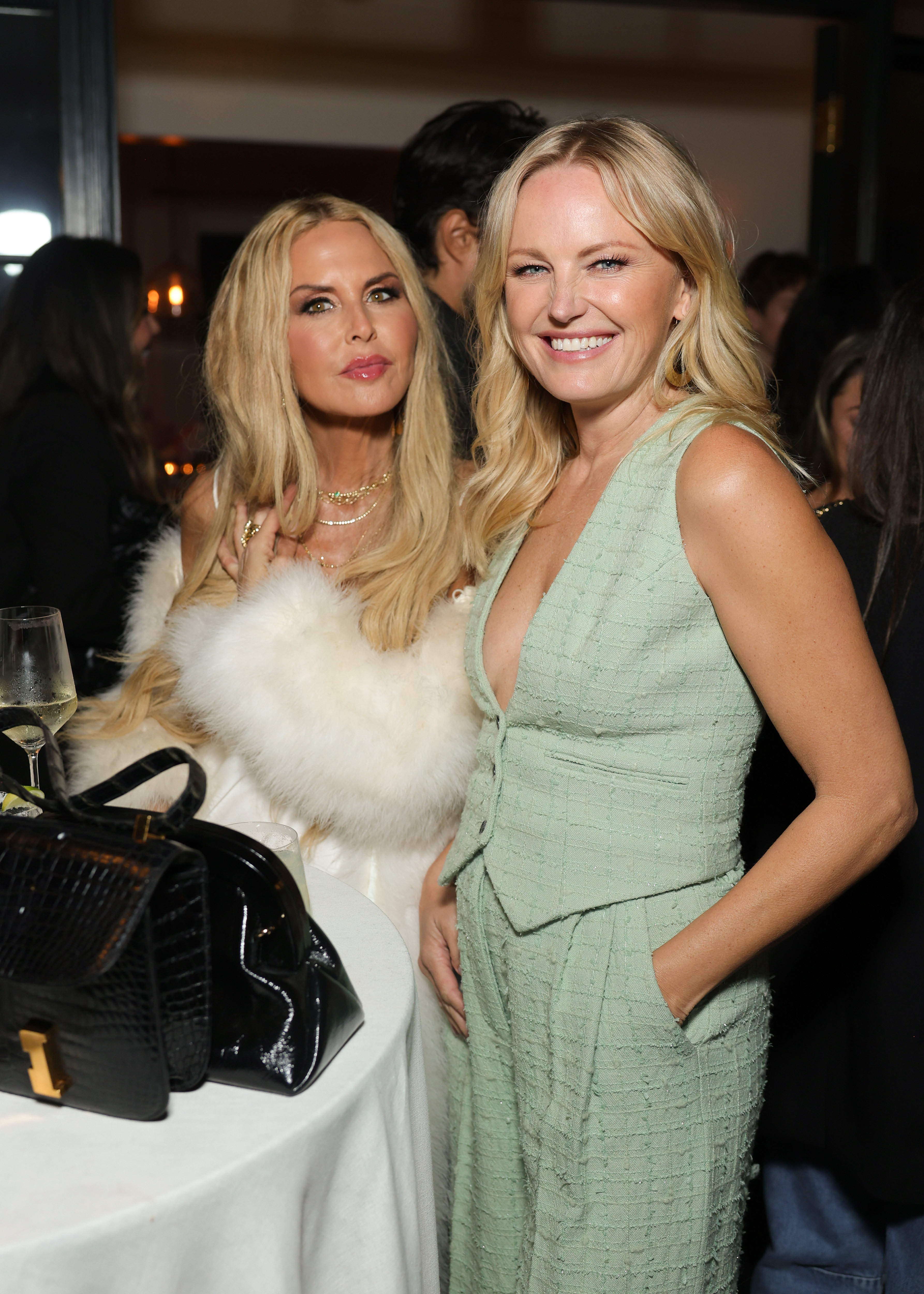 LOS ANGELES, CALIFORNIA - OCTOBER 09: (L-R) Rachel Zoe and Malin Akerman attend Jennifer Meyer's 20 Year anniversary celebration on October 09, 2025 in Los Angeles, California. (Photo by Stefanie Keenan/Getty Images for Jennifer Meyer Jewelry)