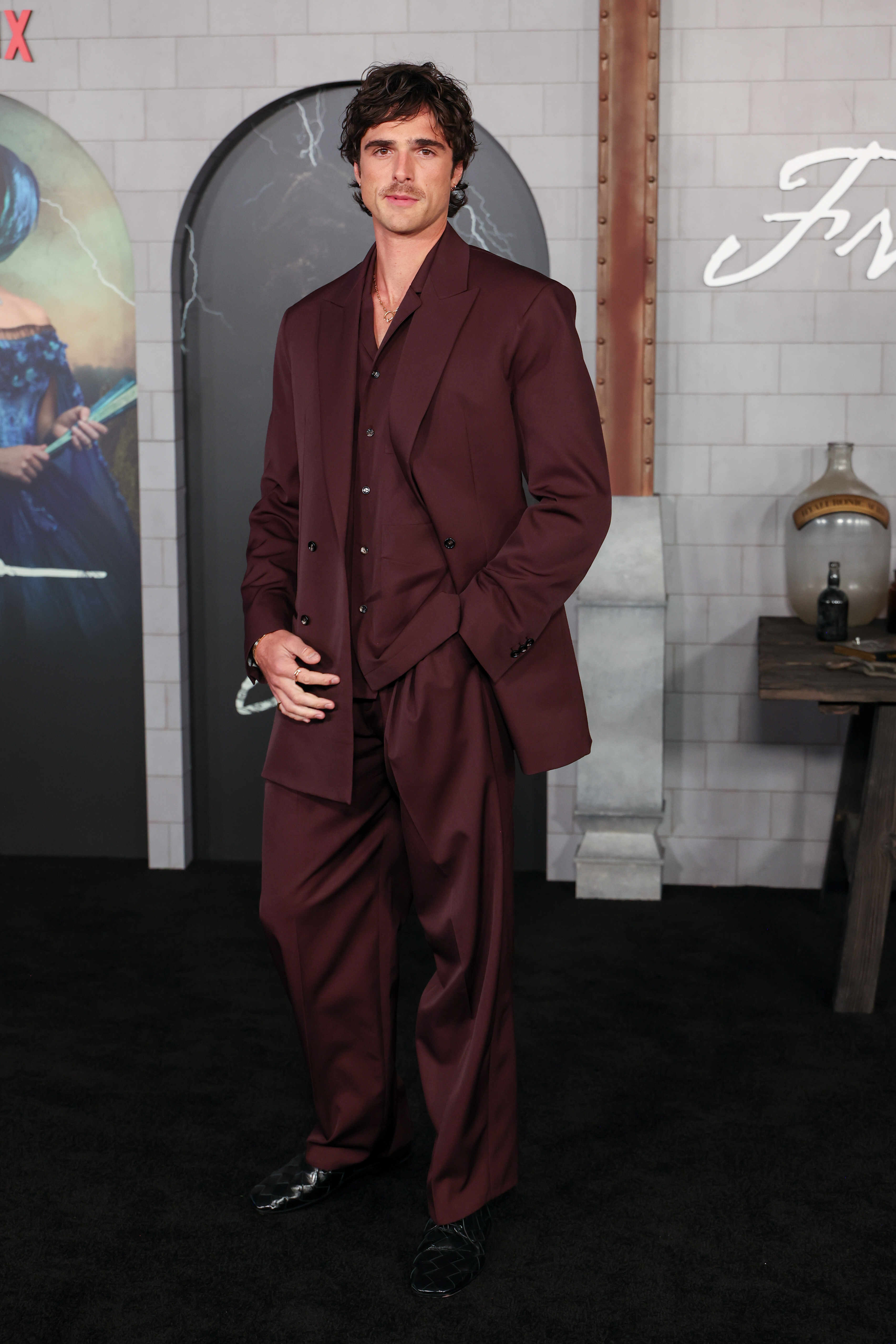 Jacob Elordi at Netflix's "Frankenstein" Los Angeles premiere held at the Academy Museum of Motion Pictures on October 06, 2025 in Los Angeles, California.