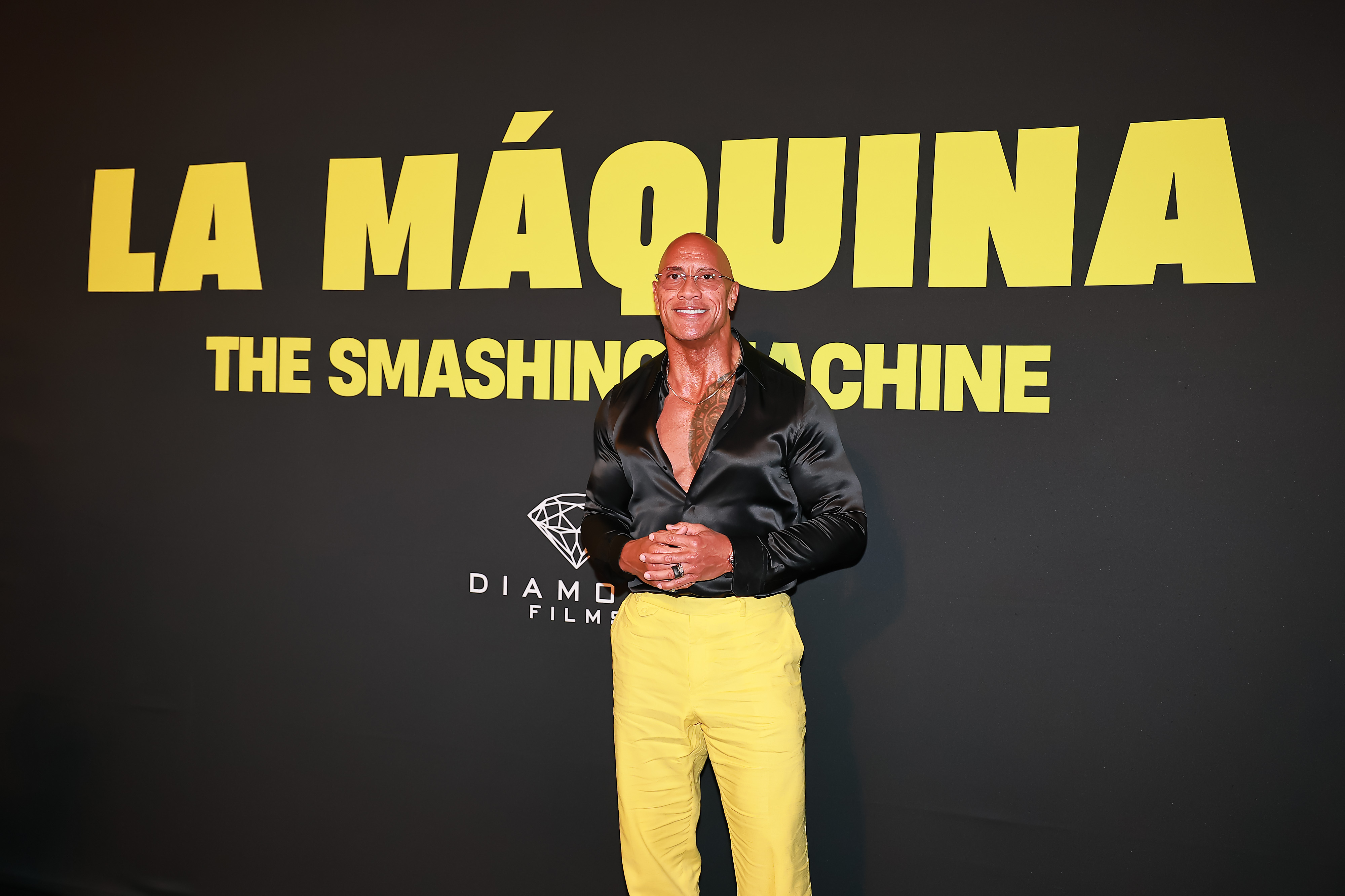 NAUCALPAN DE JUAREZ, MEXICO - OCTOBER 07: Dwayne "The Rock" Johnson is seen during the fan event for The Smashing Machine movie at Plaza Toreo Parque Central on October 07, 2025 in Naucalpan de Juarez, Mexico. (Photo by Manuel Velasquez/Getty Images)