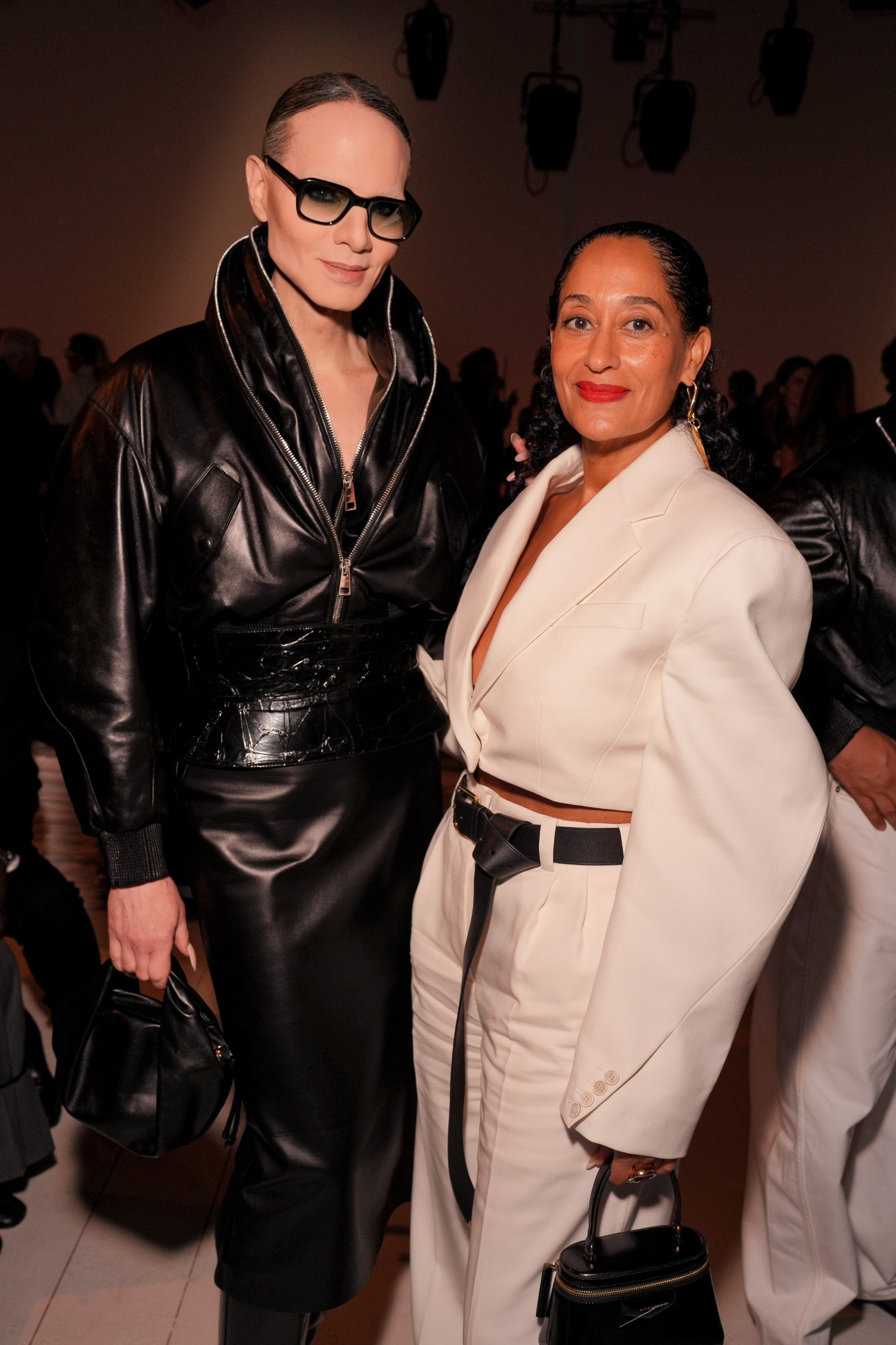 Jordan Roth, Tracee Ellis Ross at the Givenchy fashion show as part of Spring/Summer 2026 Paris Fashion Week on October 03, 2025 in Paris, France.