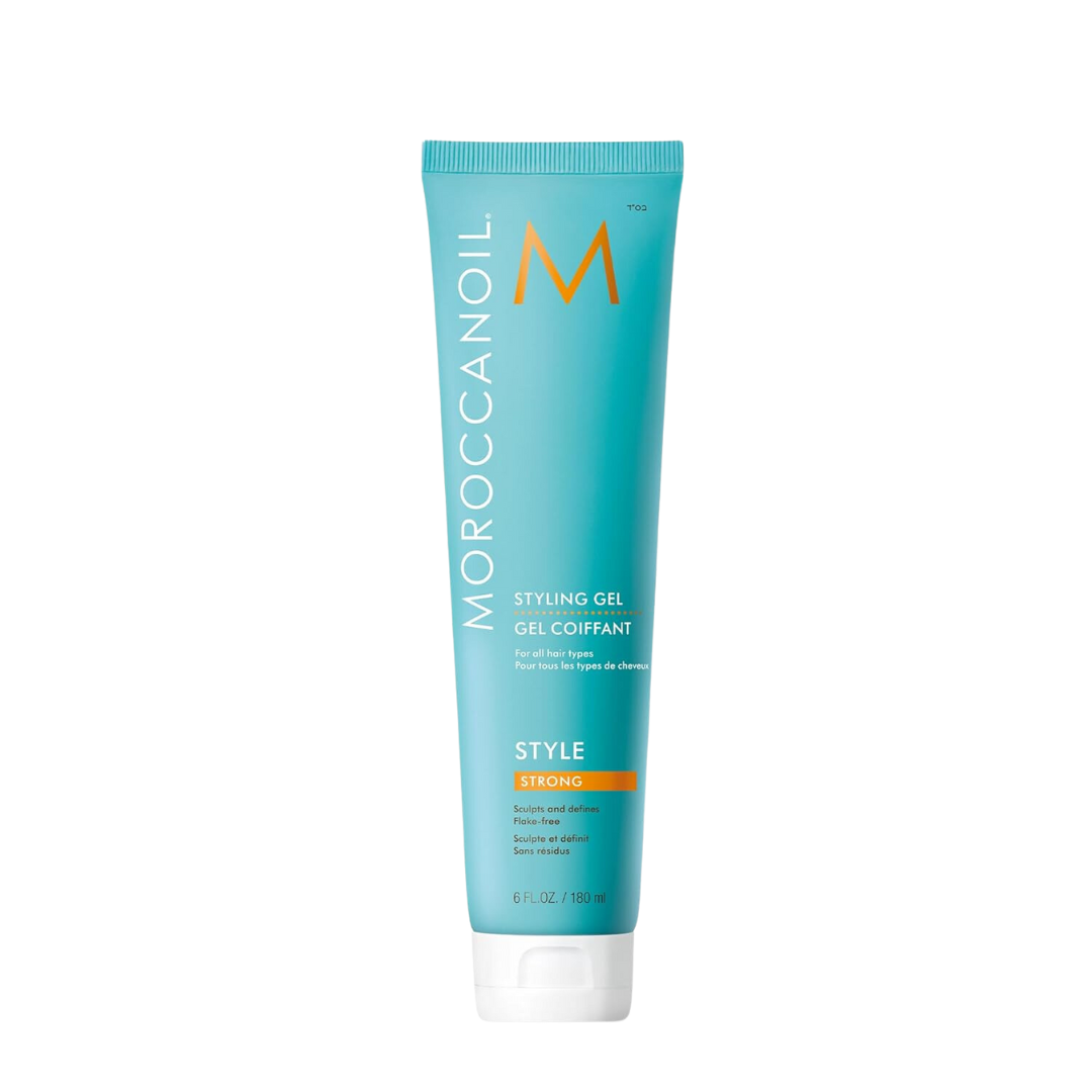 teal bottle of hair gel