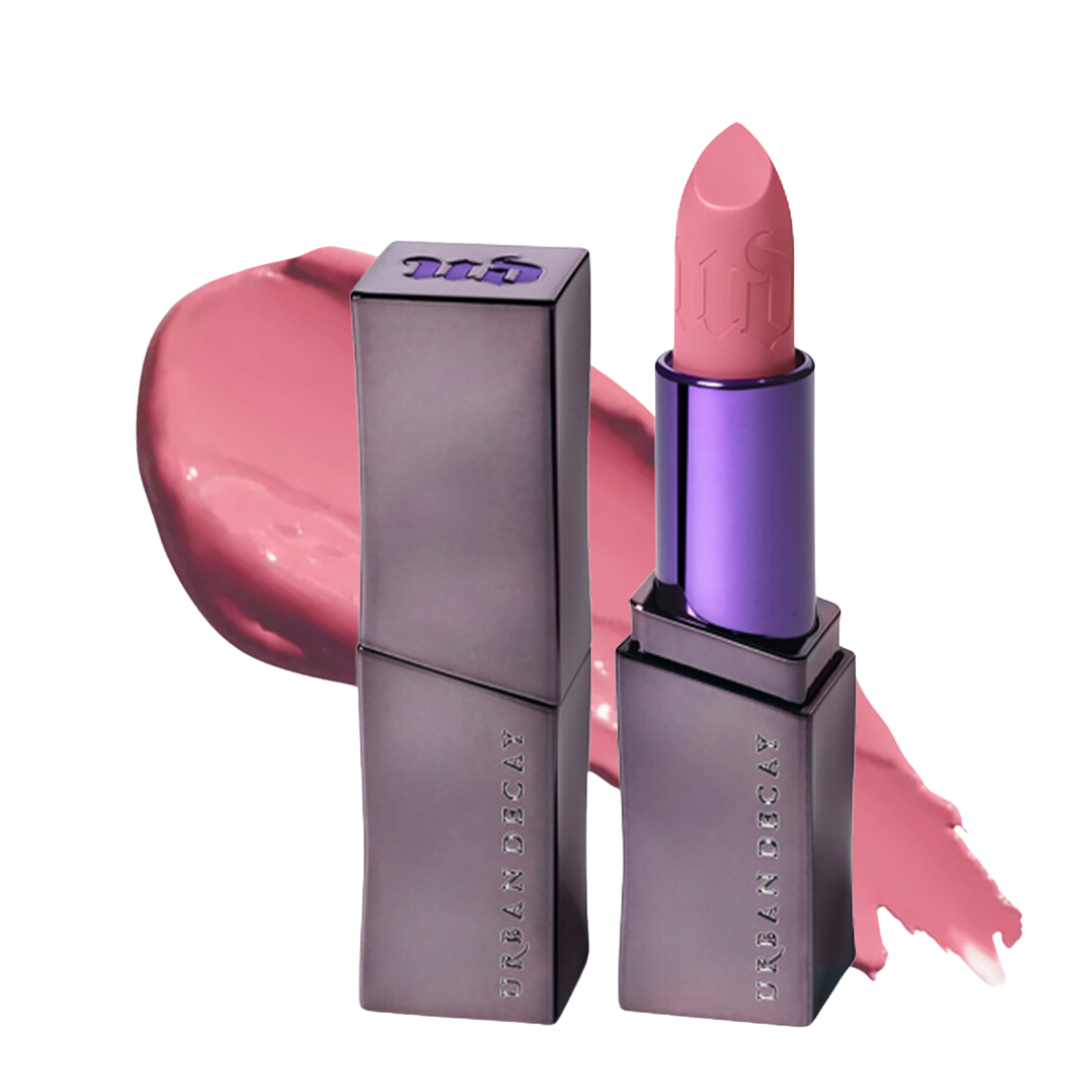 baby pink lipstick in silver tube