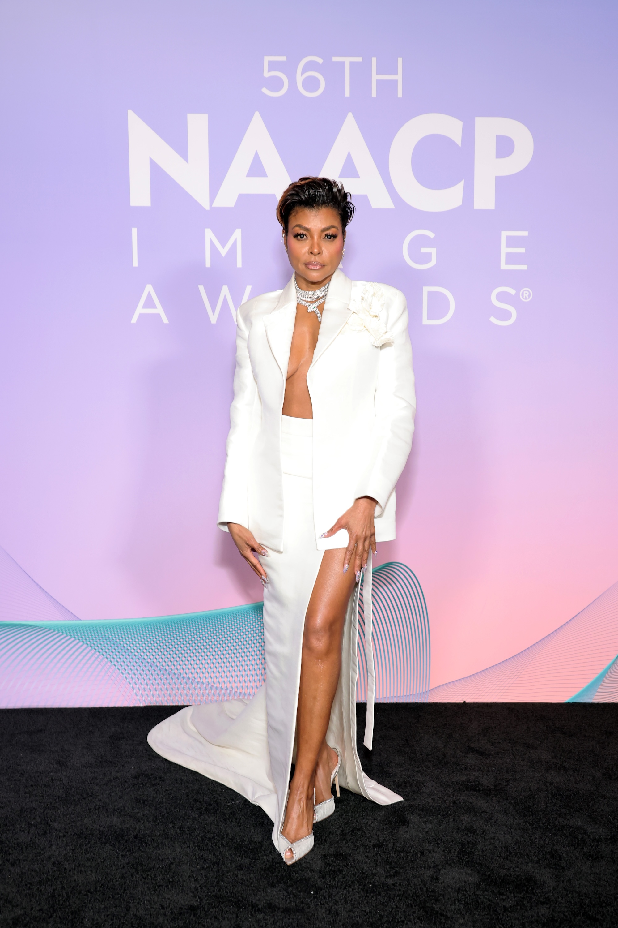 PASADENA, CALIFORNIA - FEBRUARY 22: Taraji P. Henson poses in the press room during the 56th NAACP Image Awards at Pasadena Civic Auditorium on February 22, 2025 in Pasadena, California. (Photo by Emma McIntyre/Getty Images)