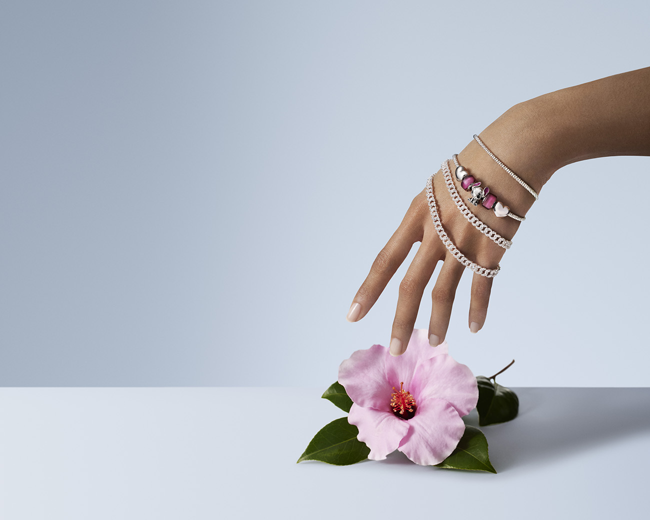 Charm bracelets from Pandora's anniversary collaboration with Disney.