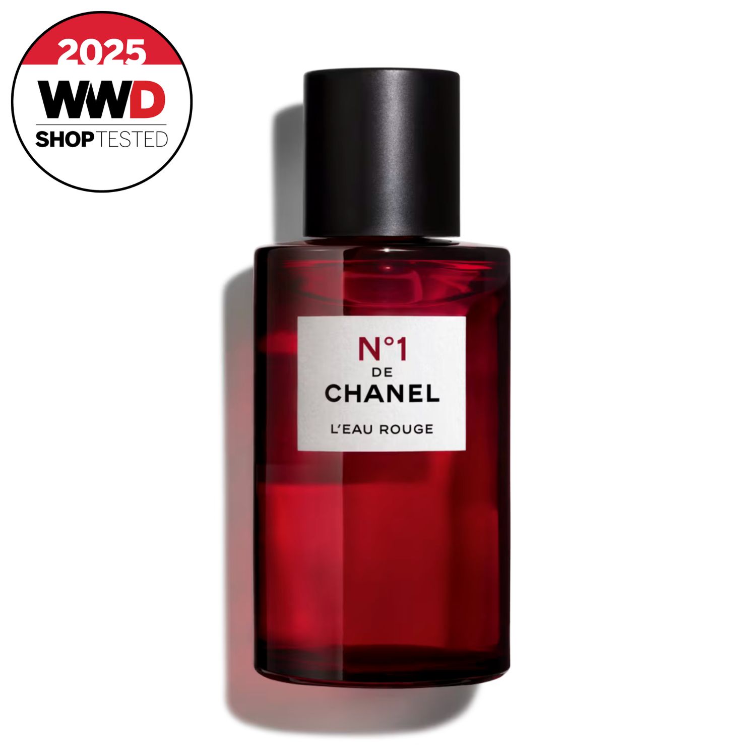 red bottle of body spray