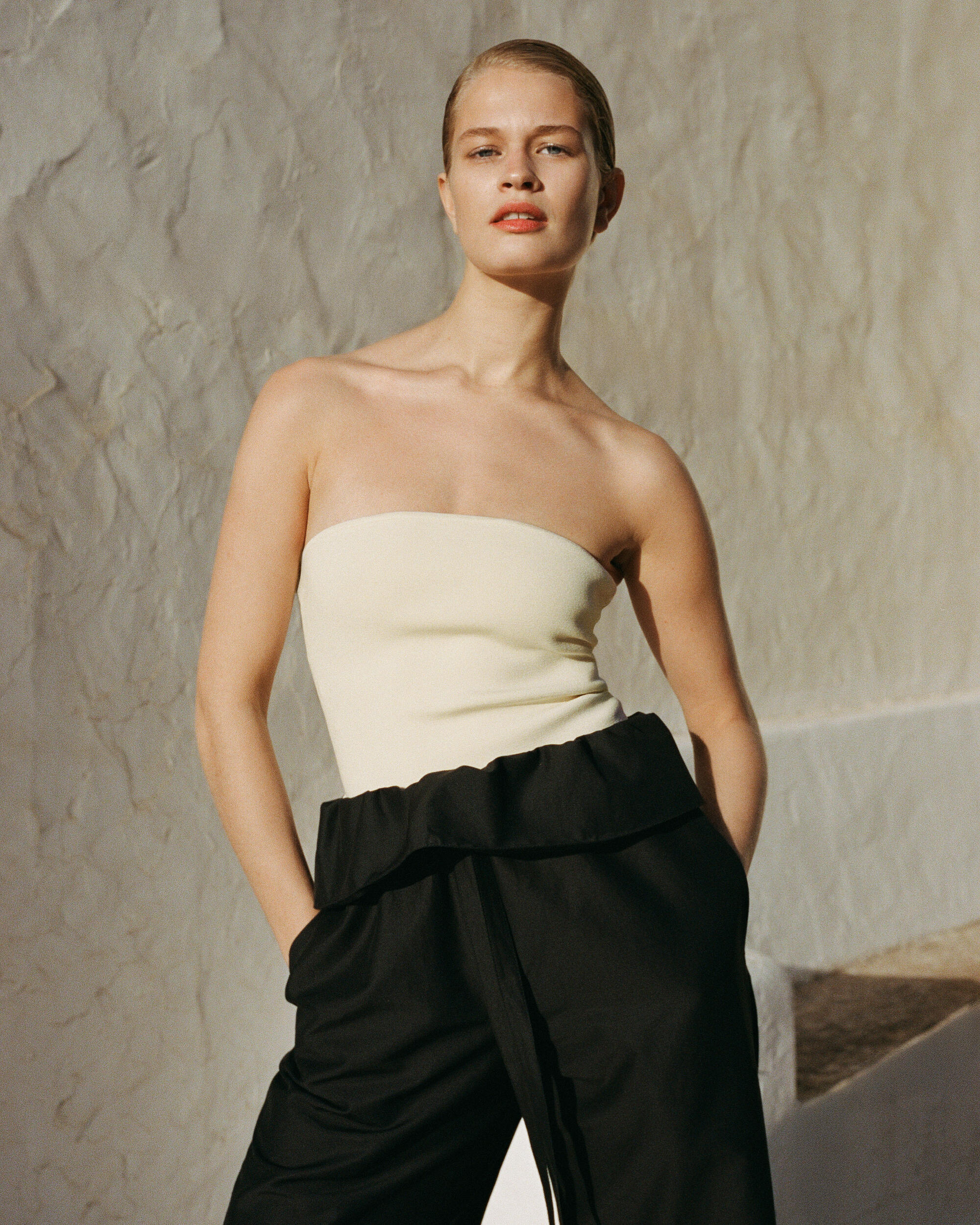 A look from Matteau x Moda Operandi's exclusive collaboration.
