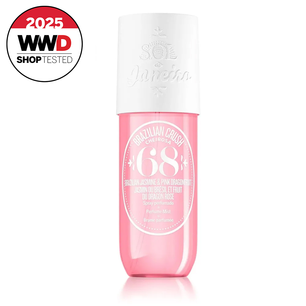 pink bottle of body spray
