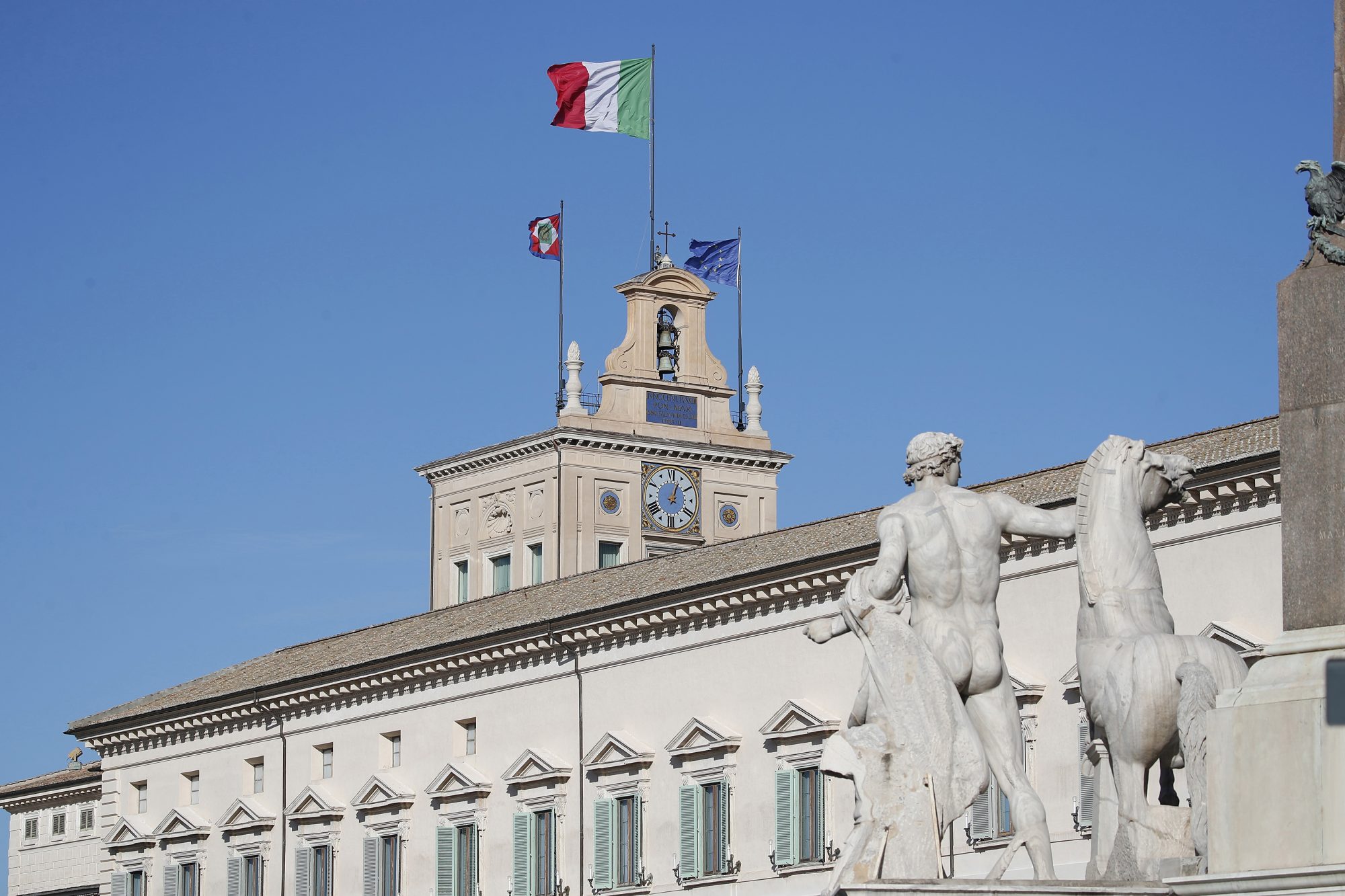 The Quirinale Palace with the tower and the Dioscuri Fountain. Rome (Italy), 07 January 2022 (Photo by Massimo Di Vita/Archivio Massimo Di Vita/Mondadori Portfolio via Getty Images)