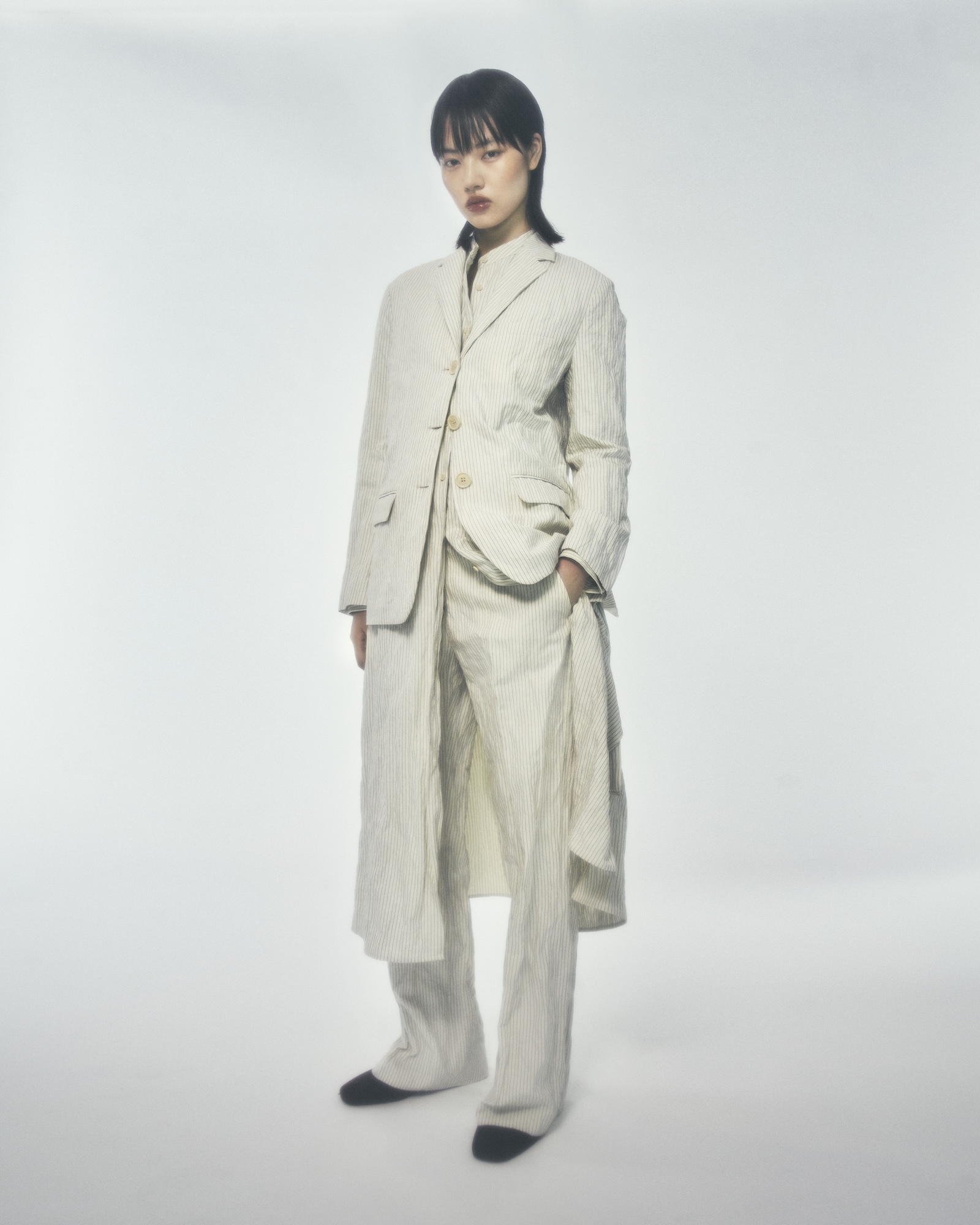 A look from the Aspesi spring 2026 capsule collection by Alberto Aspesi.
