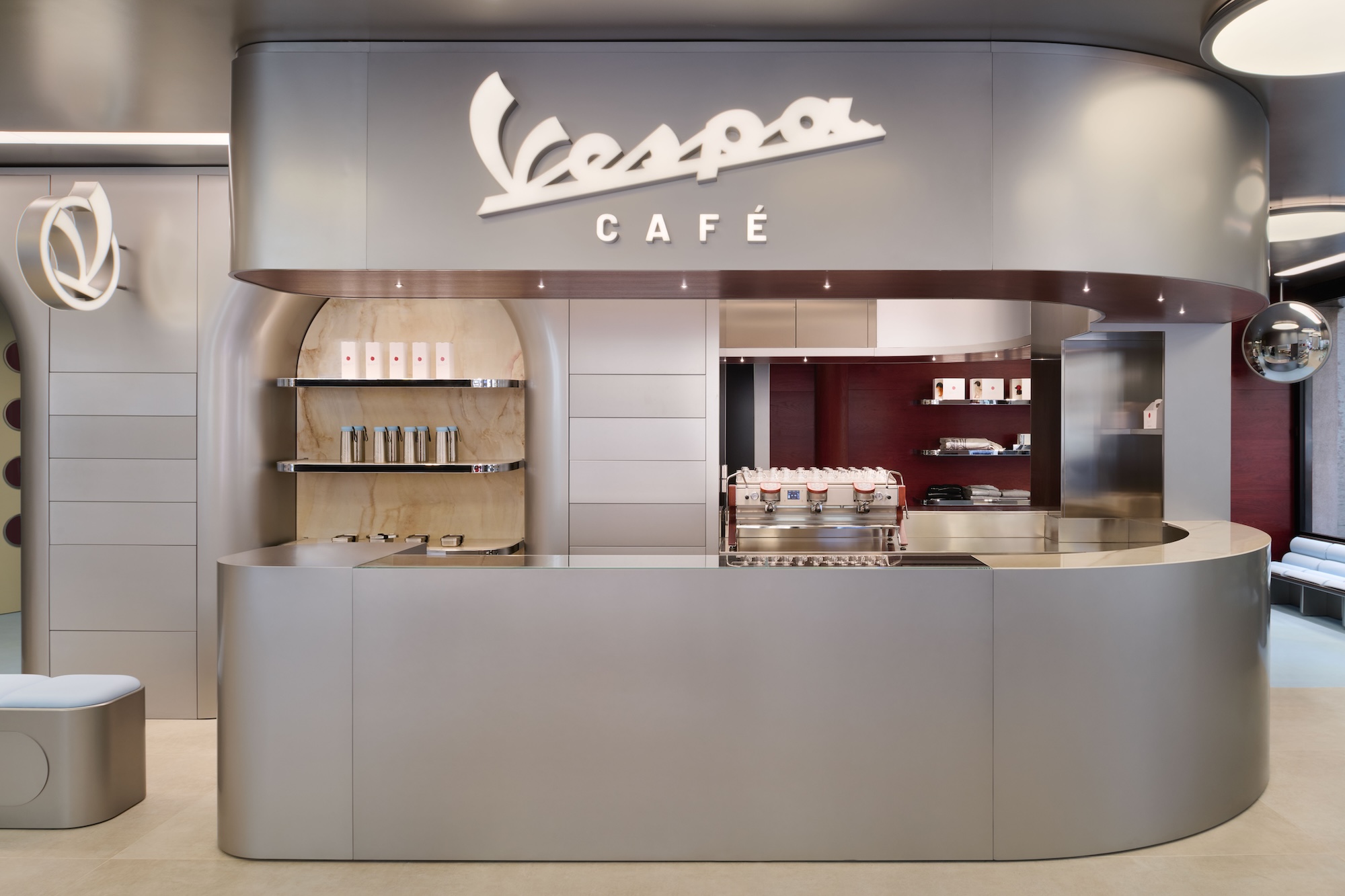 Inside the Vespa The Empty Space concept store in Milan.