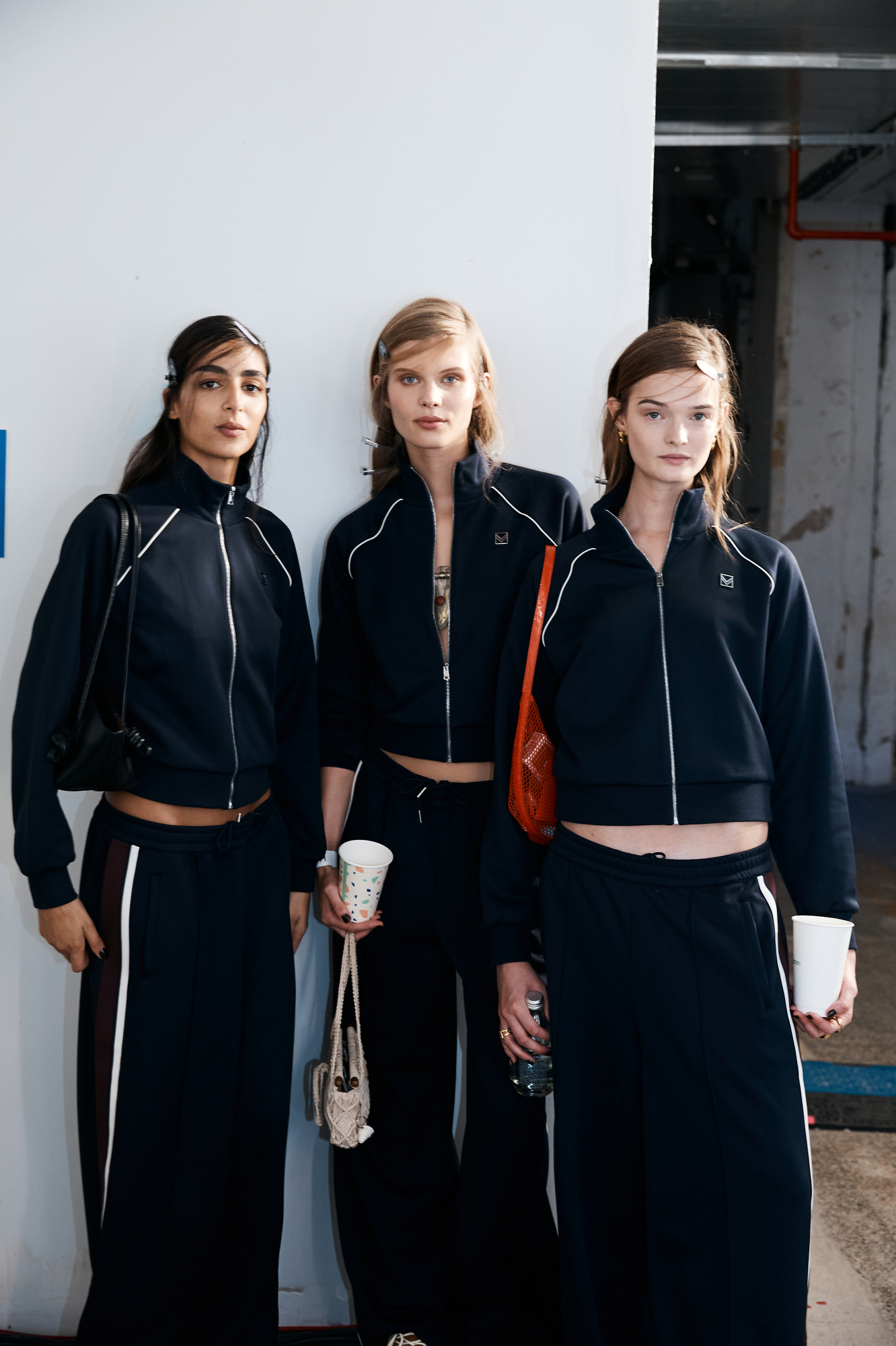 Backstage at the Tory Burch spring 2026 ready-to-wear show at New York Fashion Week.