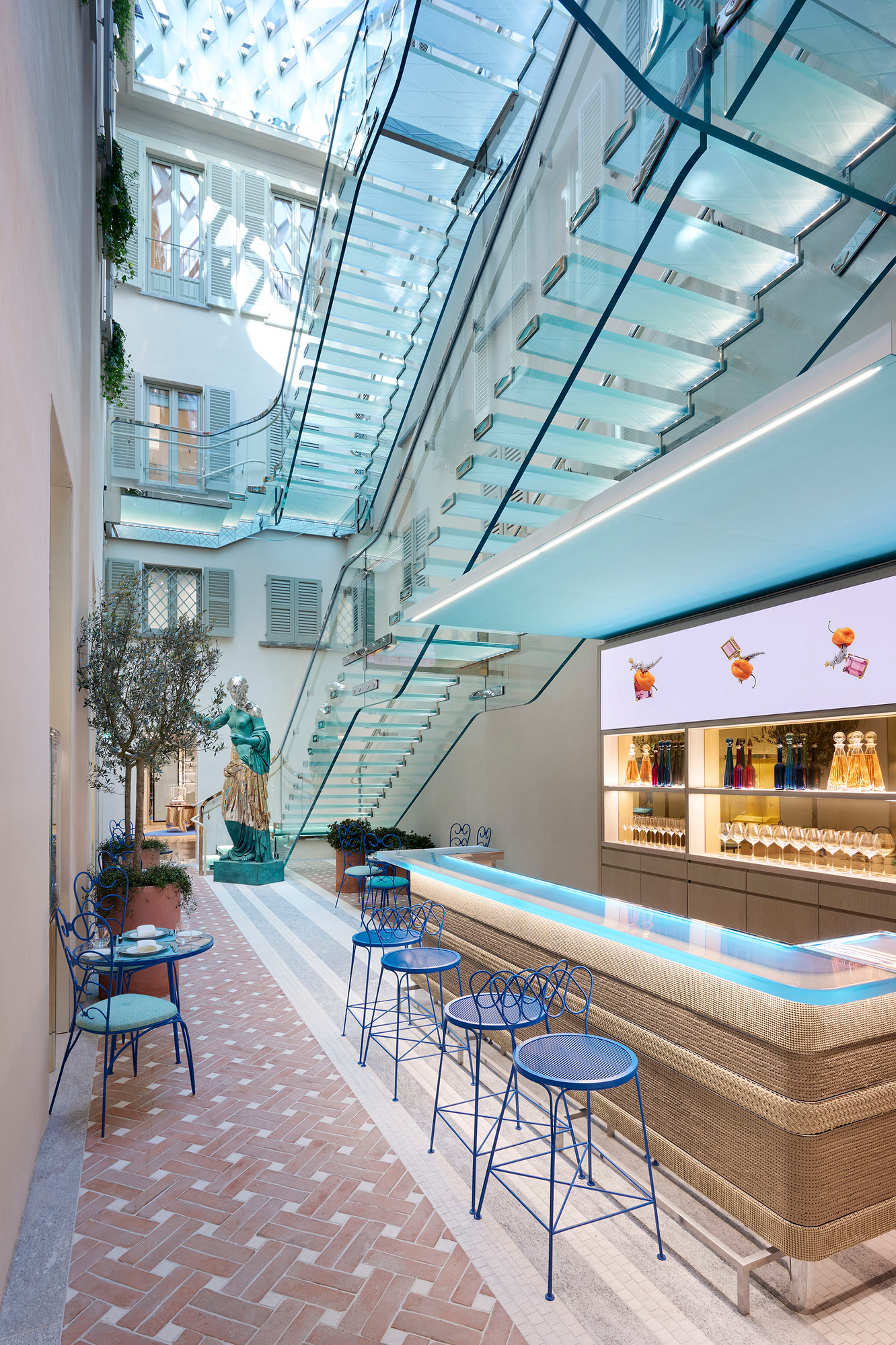 Inside Tiffany & Co's Via Montenapoleone flagship in Milan.