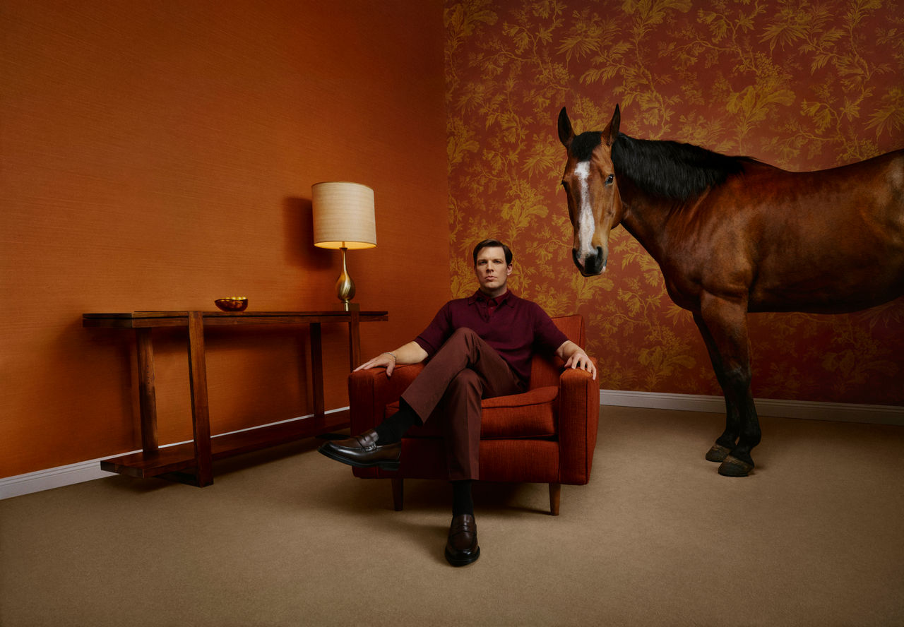 Jack Lacy in Free Assembly's fall 2025 campaign.
